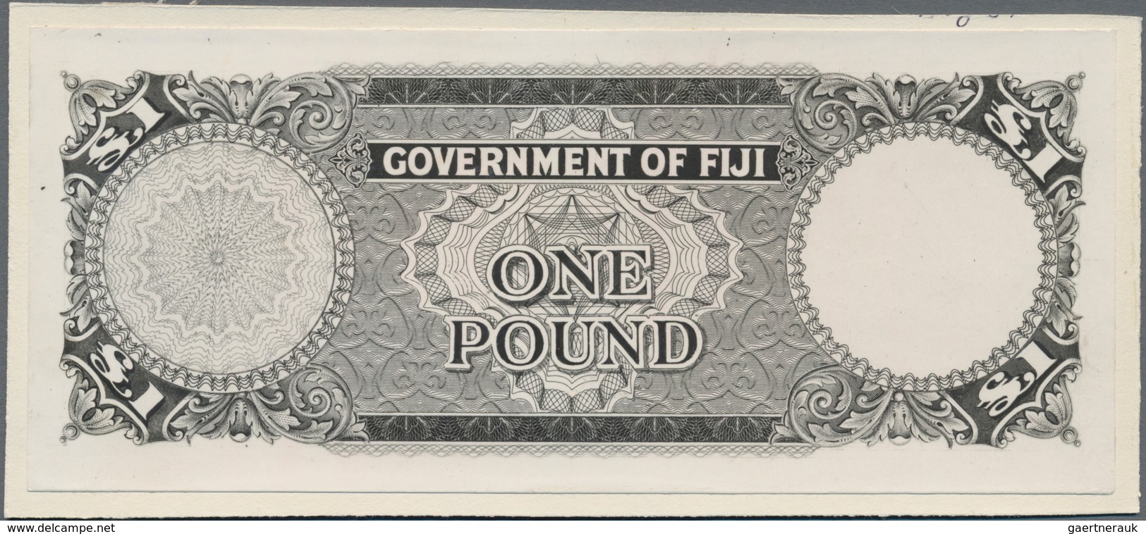 Fiji: Government Of Fiji, Set With 4 Photographic Proofs Including Front And Reverse Of The 1 Pound - Fidji