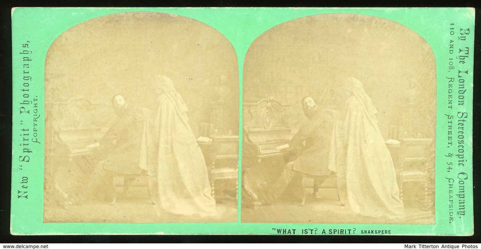 Stereoview - "WHAT IS'T? A SPIRIT?" - SHAKESPEARE - Stereoscopi