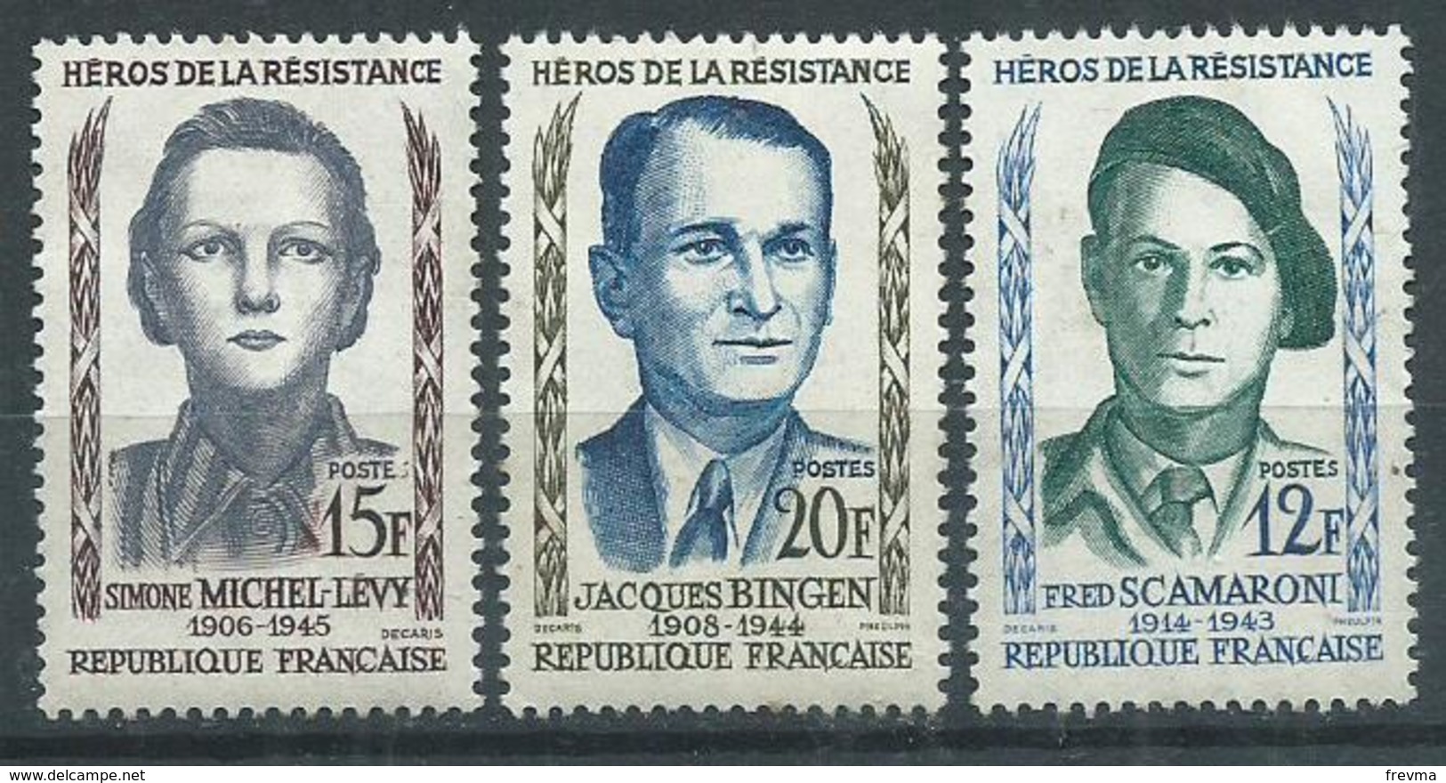 Timbre France Neuf * Yvt N° 1158-1160 - Neufs