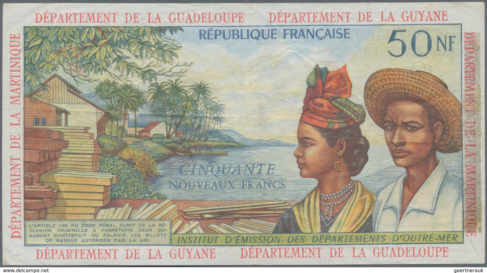 French Antilles / Französische Antillen: Institut D'Émission Des Départements D'Outre-Mer 50 Nouveau - Autres - Amérique