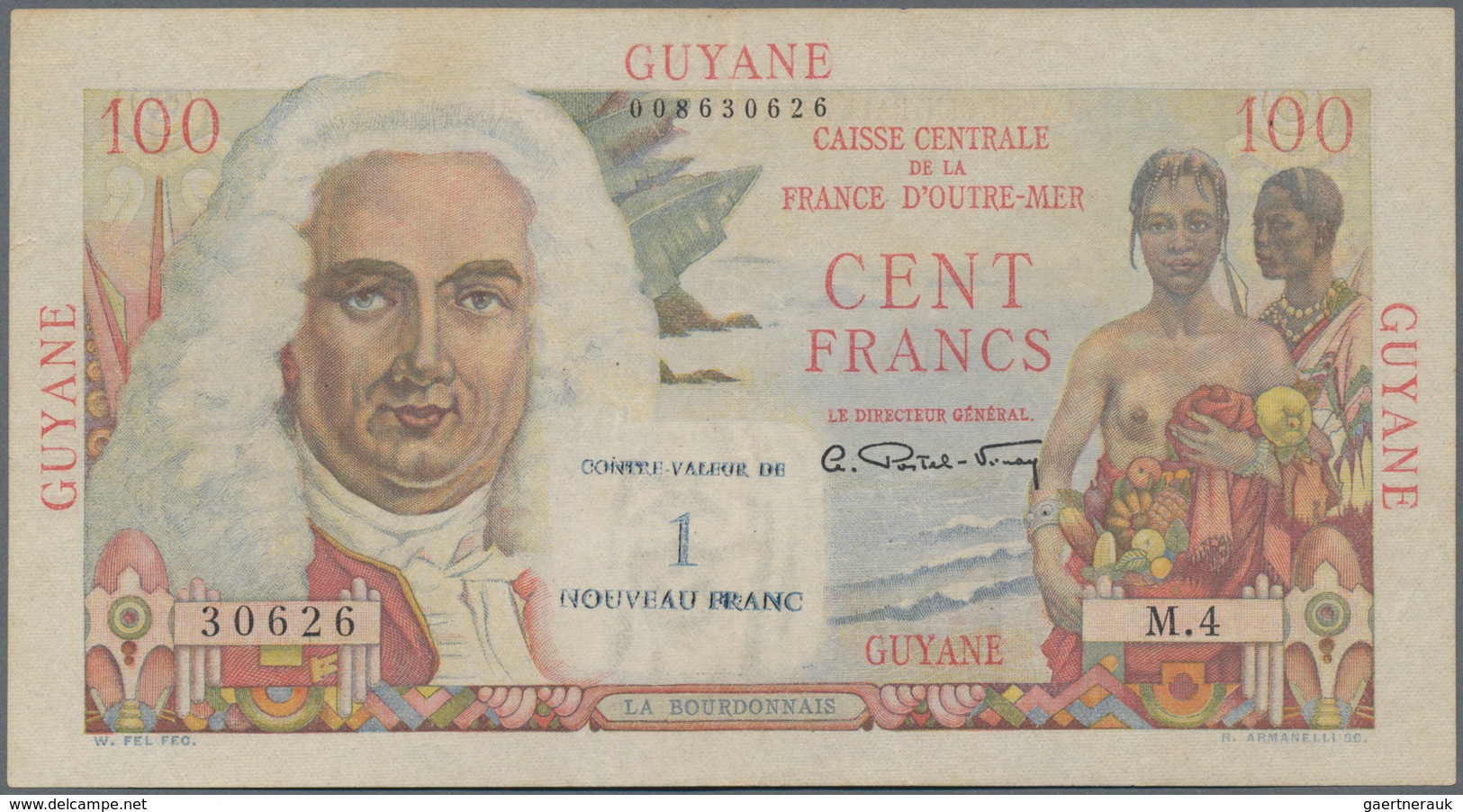 French Guiana / Französisch-Guayana: Caisse Centrale De La France D'Outre-Mer 1 Nouveau Franc ND(196 - Guyane Française