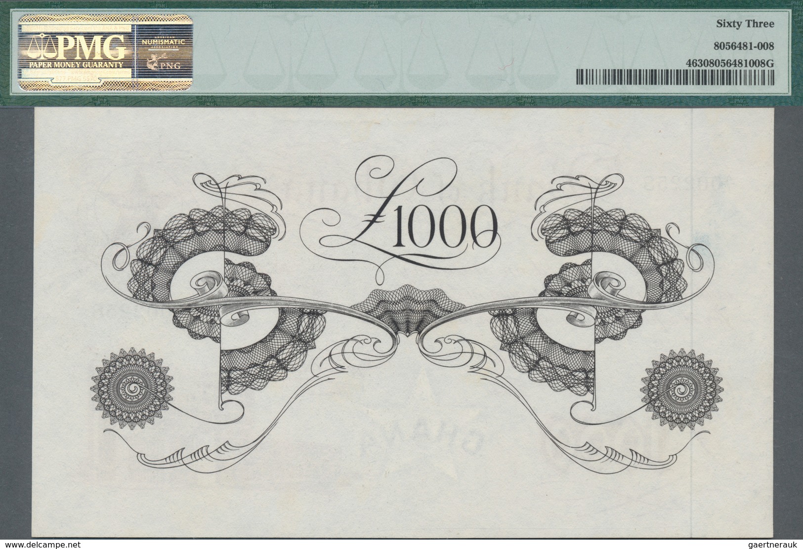 Ghana: Bank Of Ghana 1000 Pounds 1958, P.4 With Very Low Serial Number A/1 002258, Excellent Conditi - Ghana