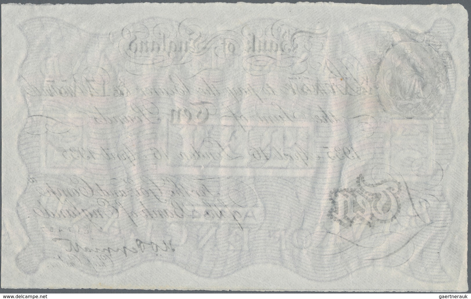 Great Britain / Großbritannien: Bank Of England 10 Pounds 1935, London Branch, Signature: K. O. Pepp - Sonstige & Ohne Zuordnung