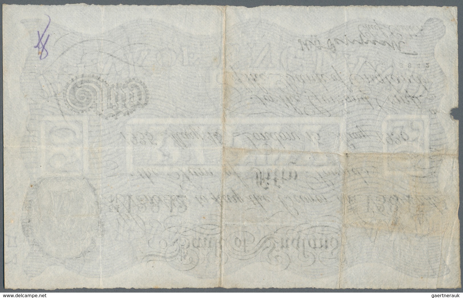 Great Britain / Großbritannien: Operation "BERNHARD" Forgery Of 50 Pounds 1935, London Branch, Signa - Sonstige & Ohne Zuordnung
