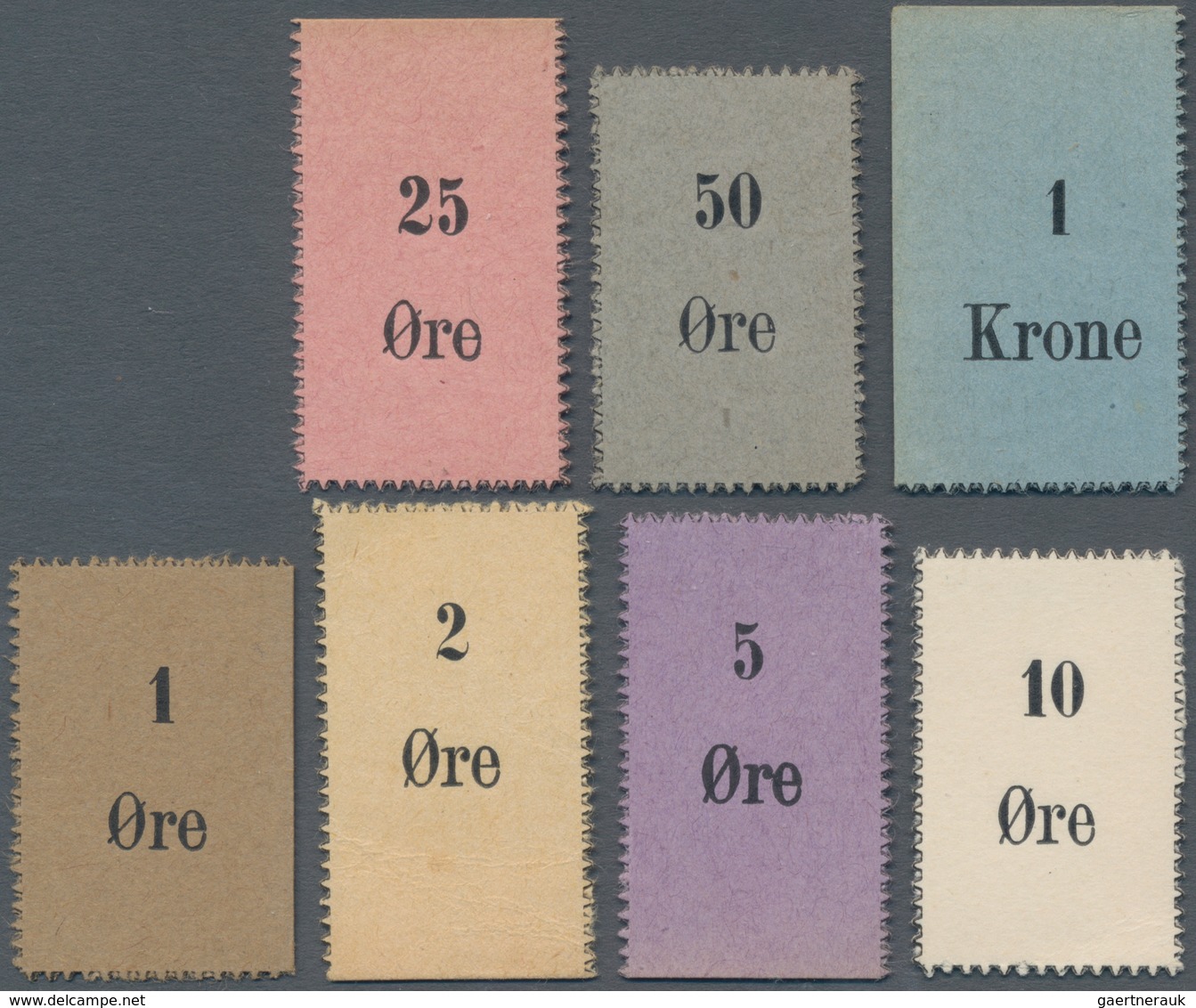 Greenland / Grönland: Royal Trade Organisation Set With 1, 2, 5, 10, 25, 50 Oere And 1 Krone ND(1910 - Groenland