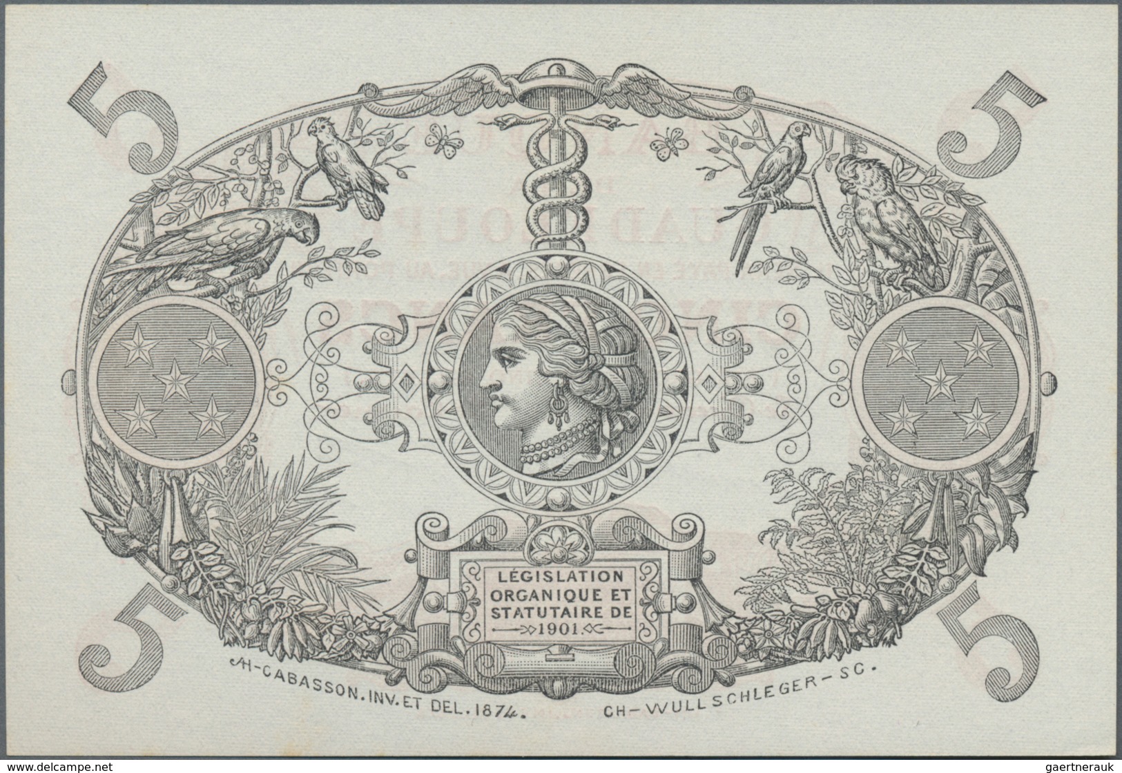 Guadeloupe: Banque De La Guadeloupe Consecutive Pair Of 5 Francs With Serial Numbers H.276 353 And H - Sonstige – Amerika