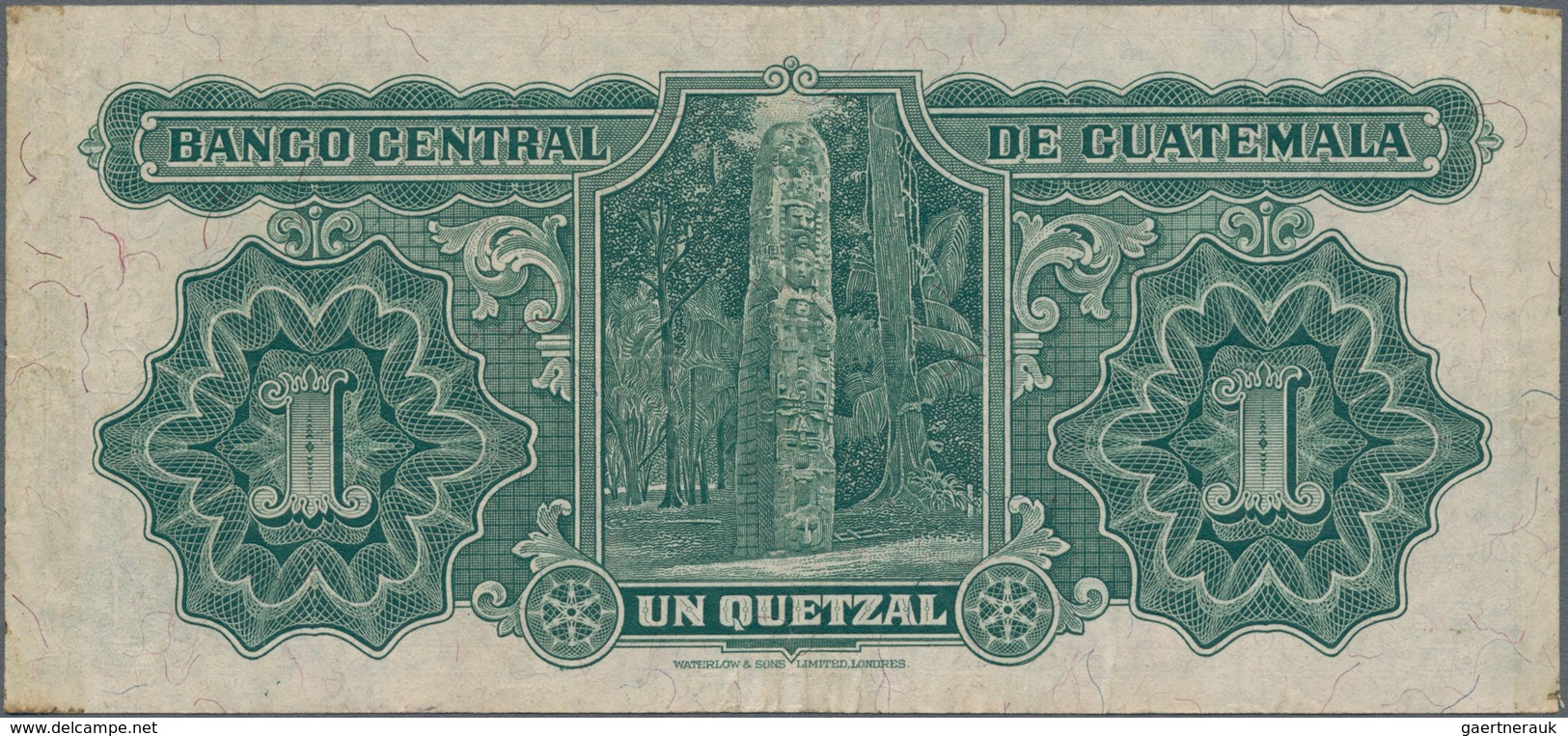 Guatemala: Nice Set With 3 Banknotes Containing 1 Quetzal 1946 With Overprint "Banco De Guatemala" O - Guatemala