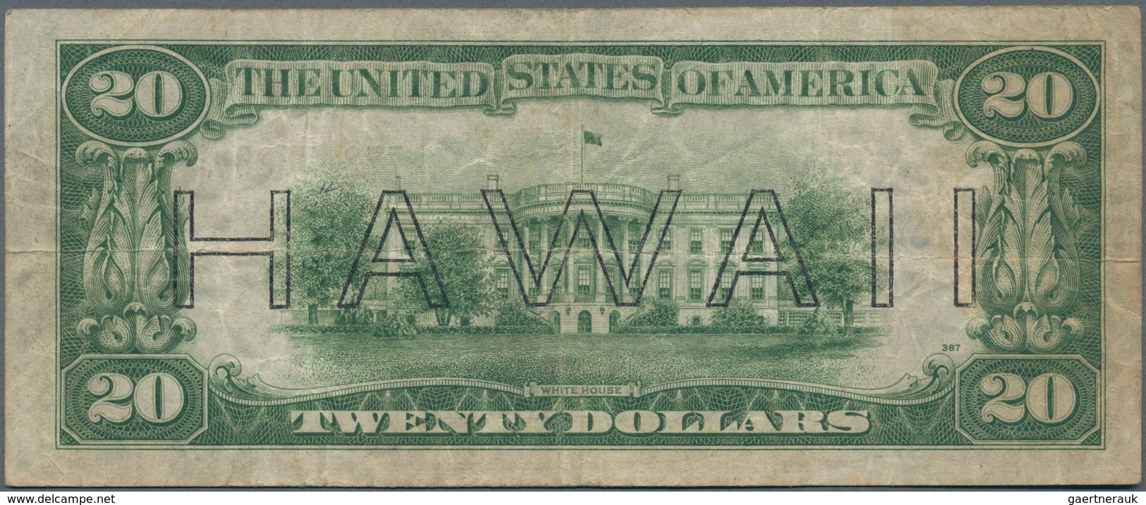 Hawaii: Federal Reserve Bank - L (San Francisco Branch), 20 Dollars Series 1934A With Overprint "HAW - Sonstige – Amerika