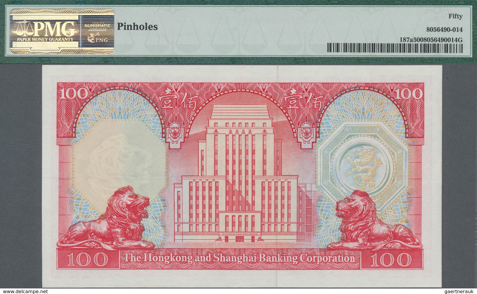 Hong Kong: The Hongkong And Shanghai Banking Corporation 100 Dollars 1977, P.187a, Excellent Conditi - Hongkong