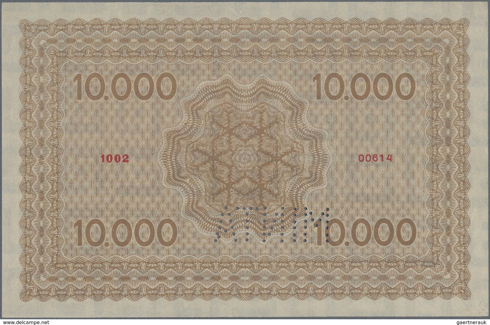 Hungary / Ungarn: Royal Hungarian War Loan Bank 10.000 Korona 1914 SPECIMEN, P.3s With Perforation " - Hongrie