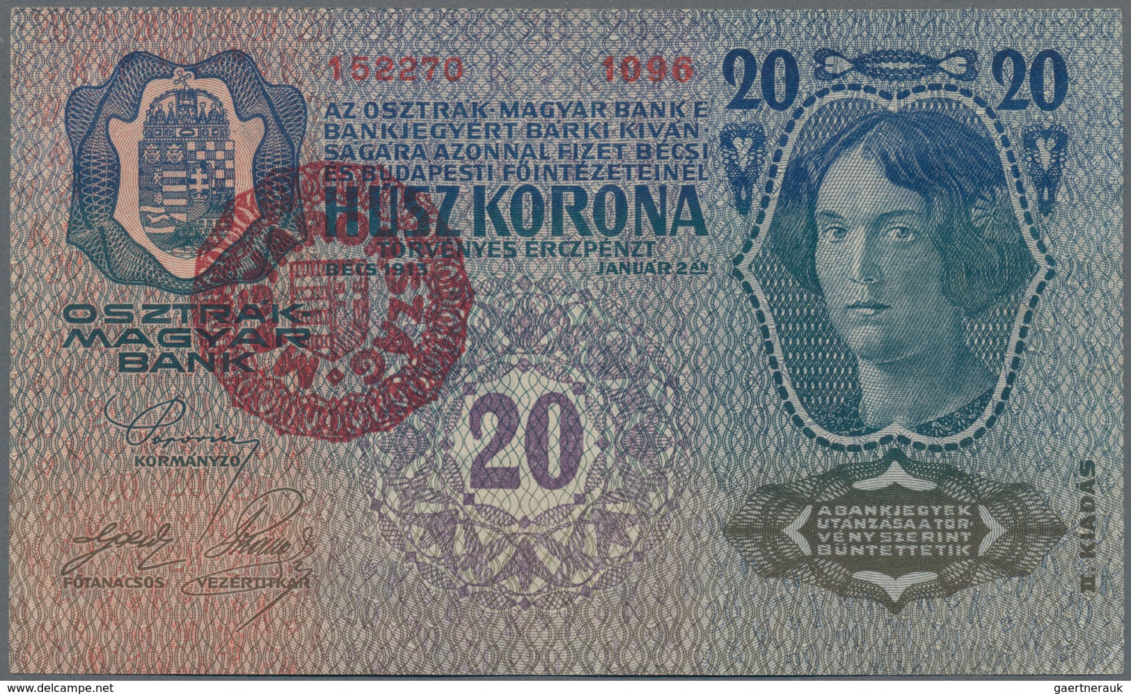 Hungary / Ungarn: Osztrák-Magyar Bank / Oesterreichisch-Ungarische Bank set with 13 banknotes of the