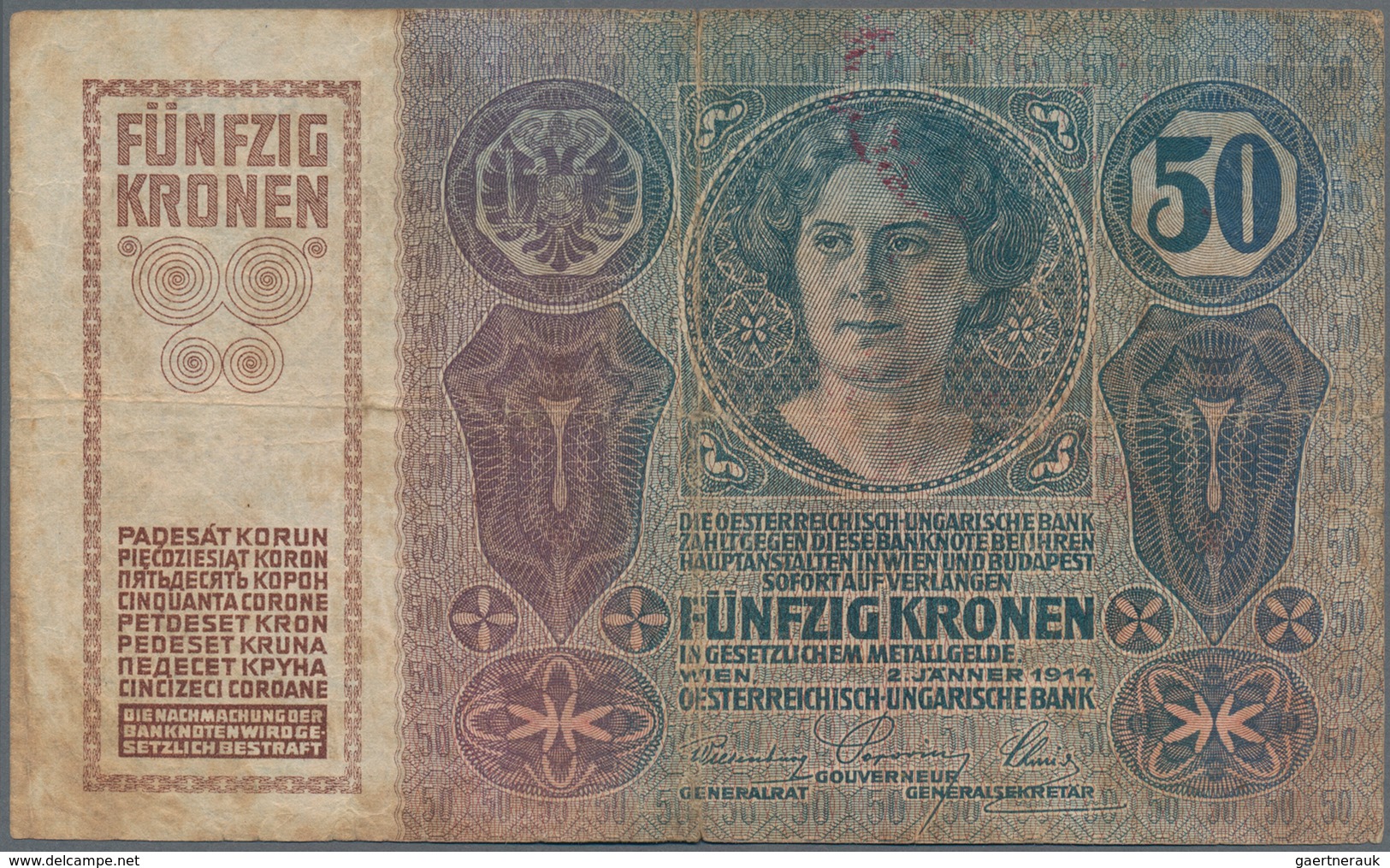 Hungary / Ungarn: Osztrák-Magyar Bank / Oesterreichisch-Ungarische Bank set with 13 banknotes of the