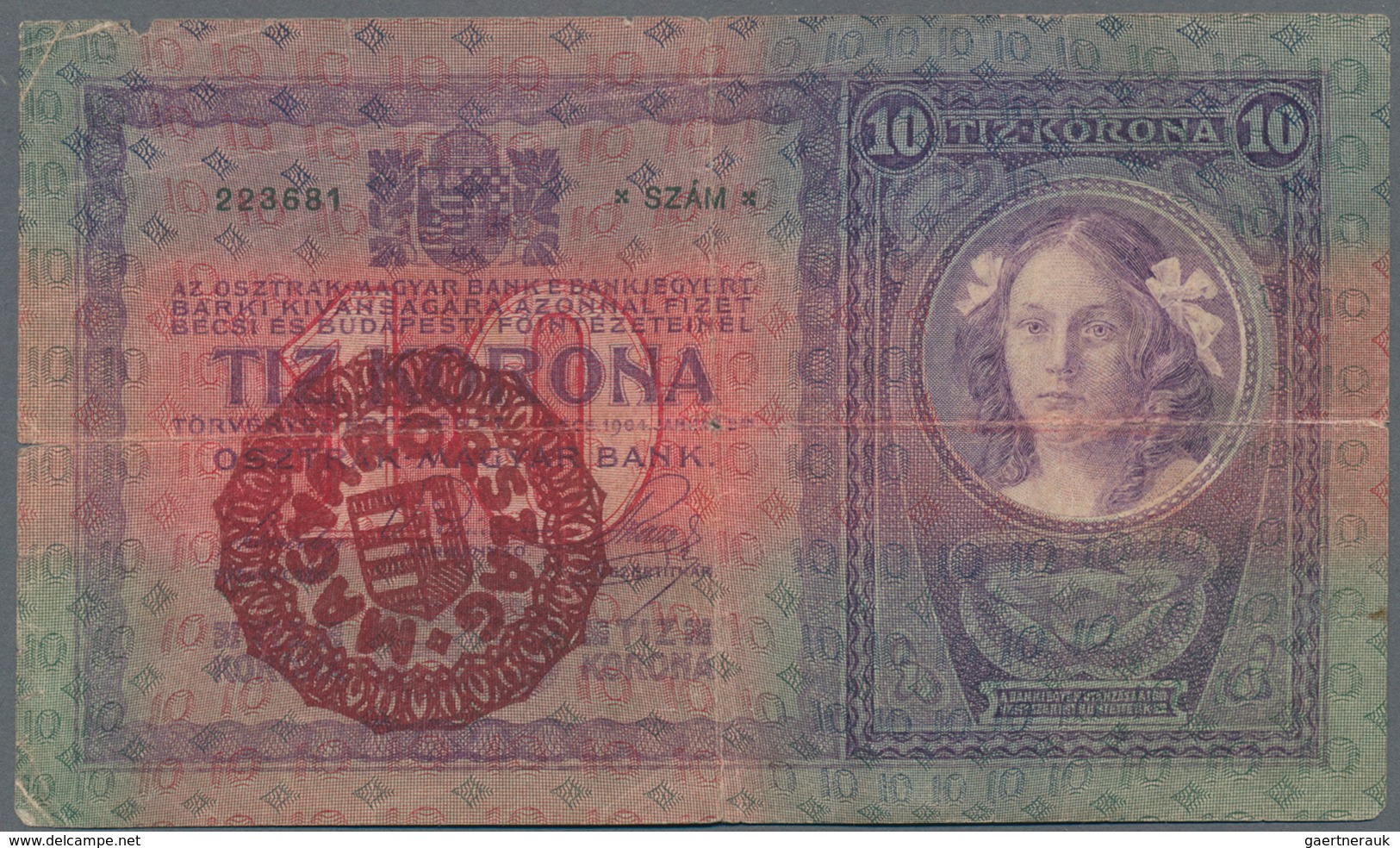 Hungary / Ungarn: Osztrák-Magyar Bank / Oesterreichisch-Ungarische Bank set with 13 banknotes of the