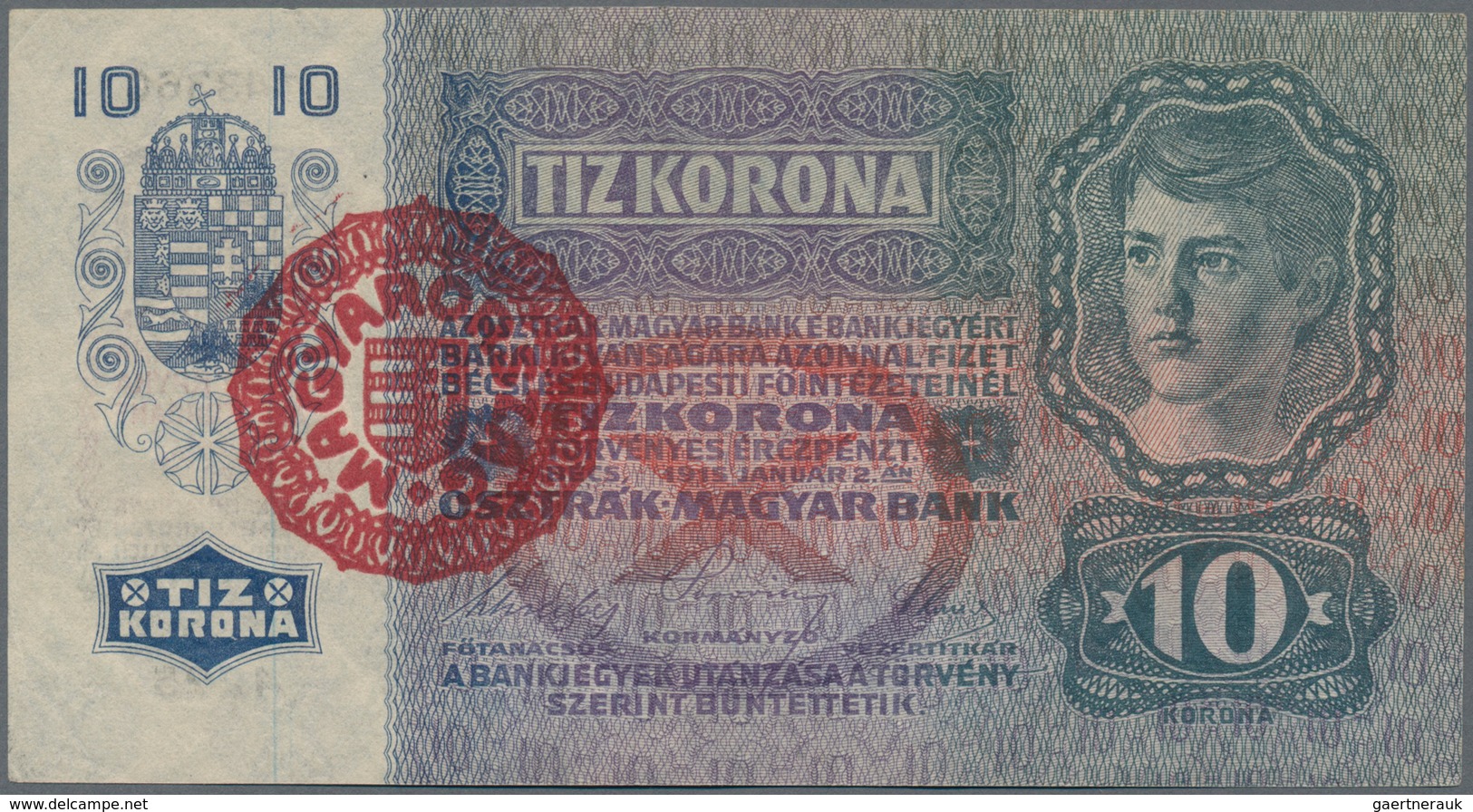 Hungary / Ungarn: Osztrák-Magyar Bank / Oesterreichisch-Ungarische Bank set with 13 banknotes of the