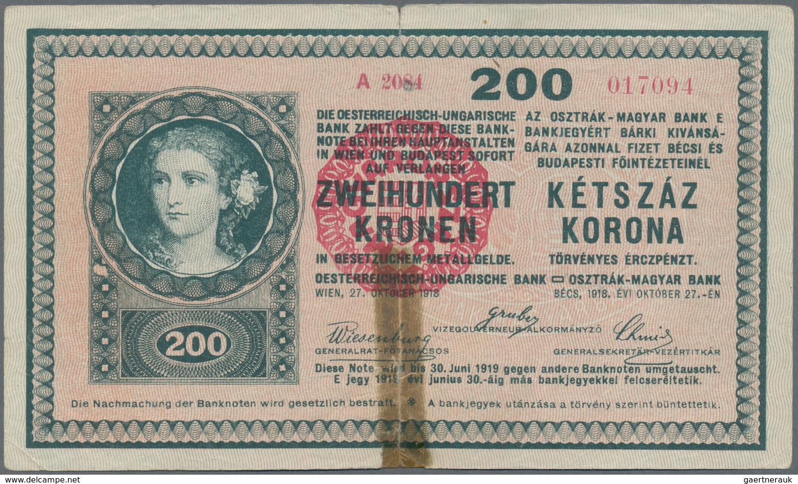 Hungary / Ungarn: Highly Rare Set With 5 Banknotes Osztrák-Magyar Bank / Oesterreichisch-Ungarische - Ungarn