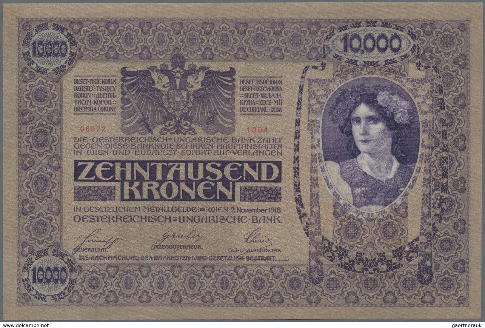 Hungary / Ungarn: Highly rare set with 5 banknotes Osztrák-Magyar Bank / Oesterreichisch-Ungarische