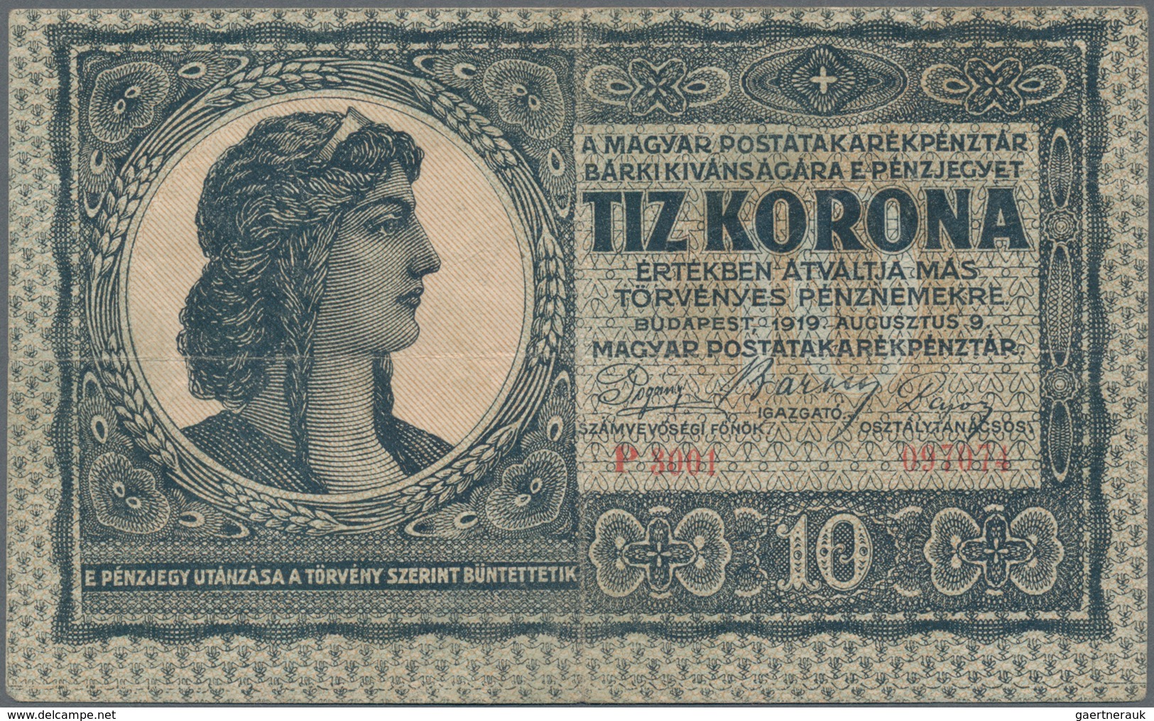 Hungary / Ungarn: Hungarian Post Office Savings Bank, set with 13 banknotes comprising 2x 5 Korona 1