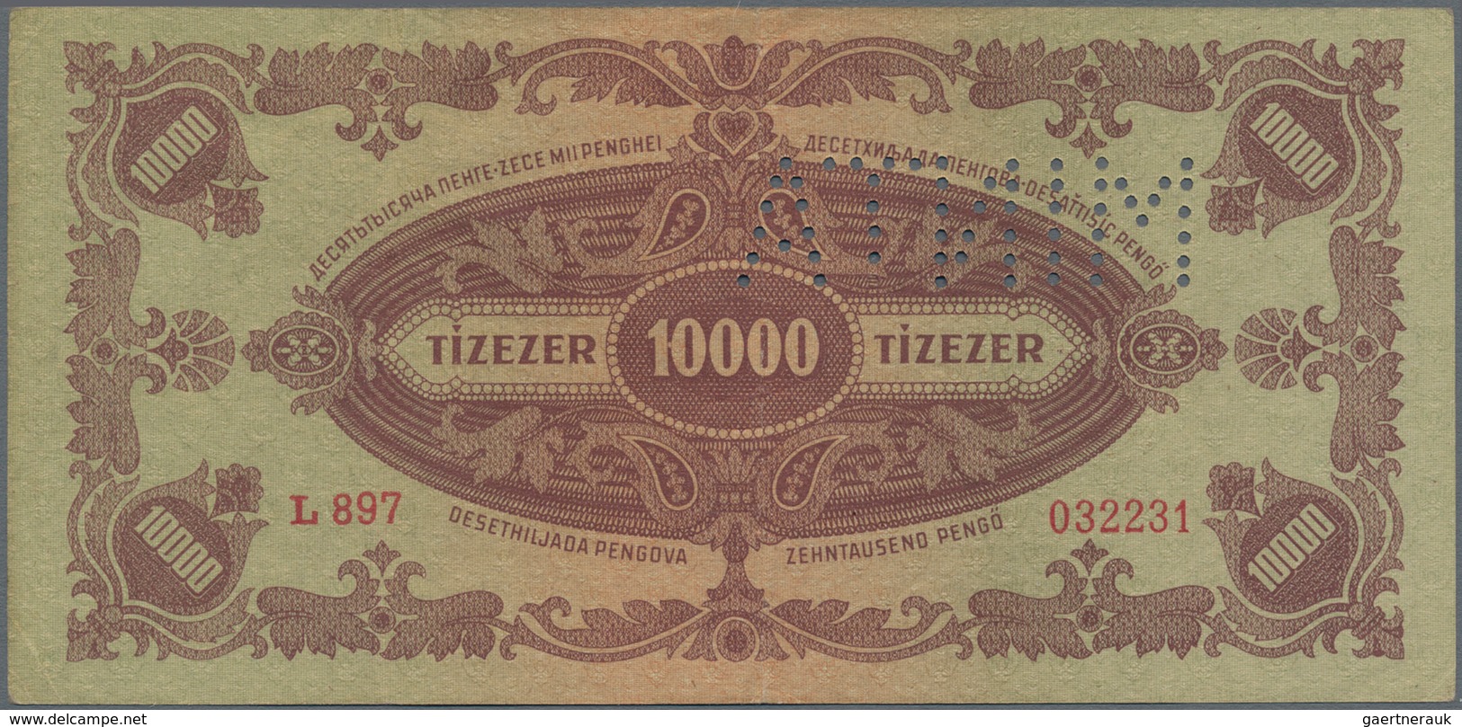 Hungary / Ungarn: Set with 7 banknotes series 1920 – 1946, all SPECIMEN with perforation "Minta" and