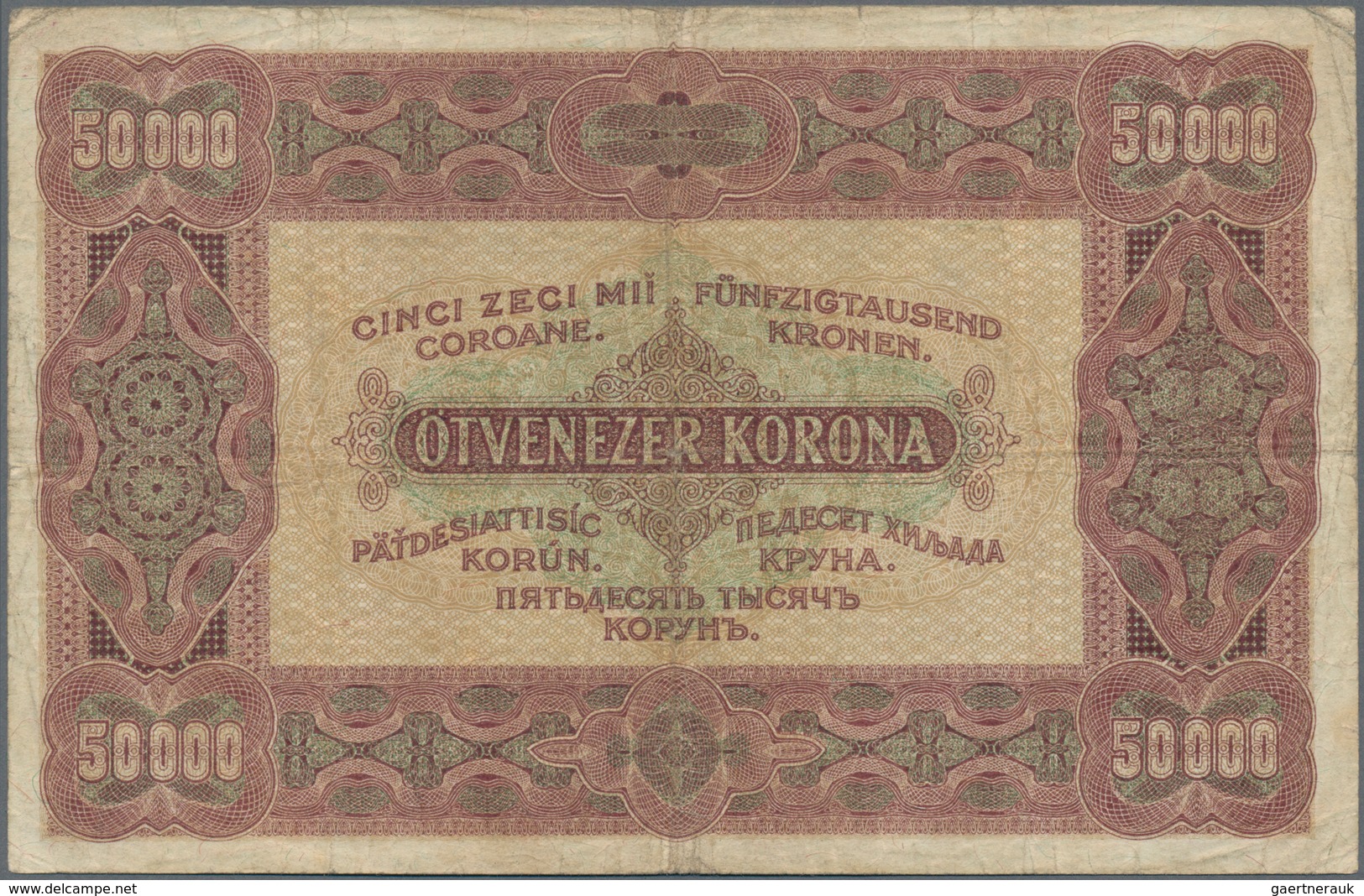 Hungary / Ungarn: Ministry Of Finance Series 1923, 50.000 Korona P.71a, Still Nice With Several Fold - Hongrie