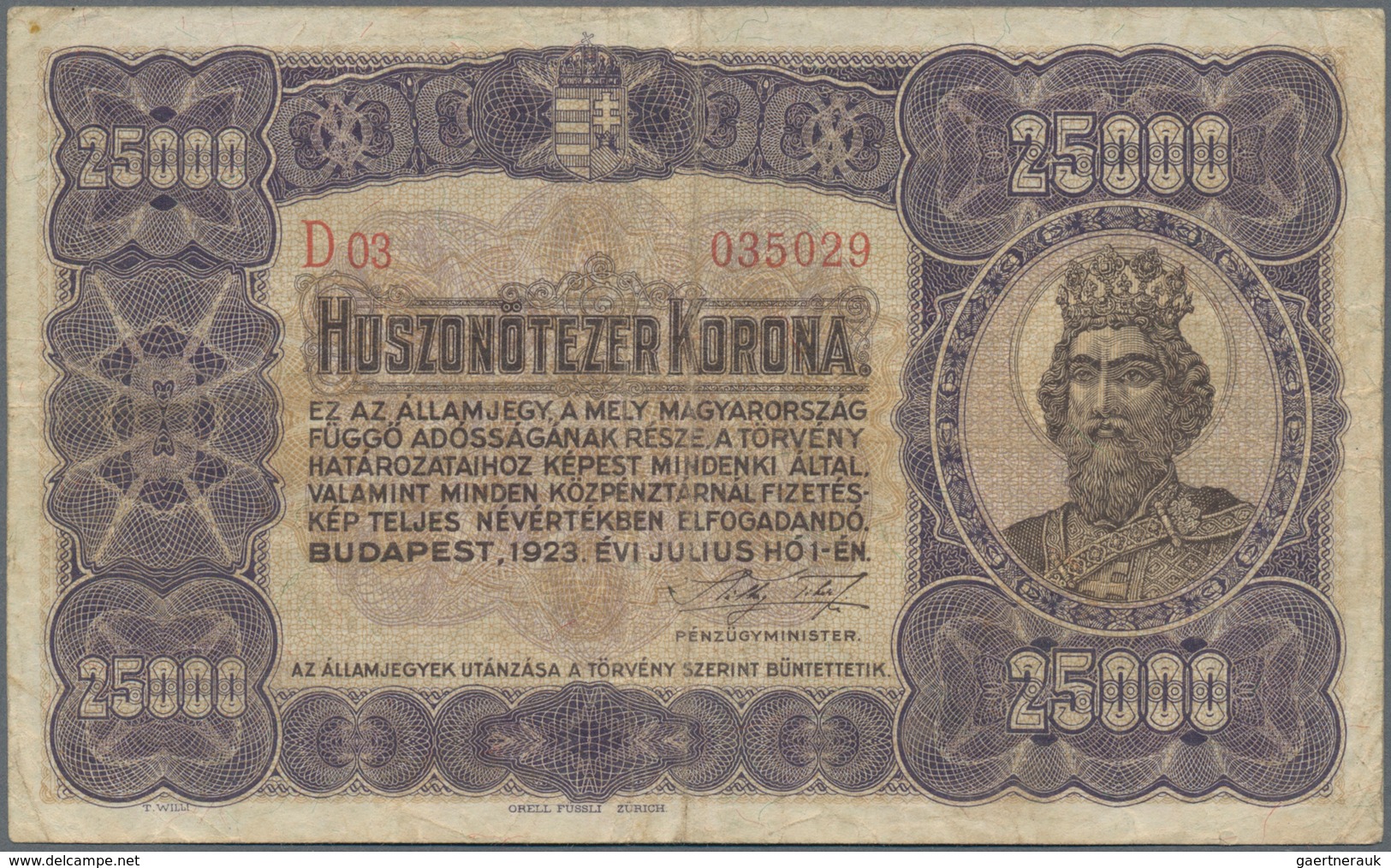 Hungary / Ungarn: Ministry of Finance, set with 11 banknotes comprising 2x 100 Korona P.73a,b (UNC,