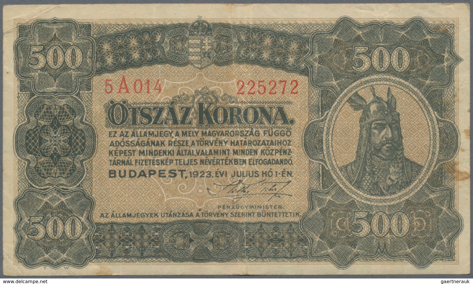 Hungary / Ungarn: Ministry of Finance, set with 11 banknotes comprising 2x 100 Korona P.73a,b (UNC,