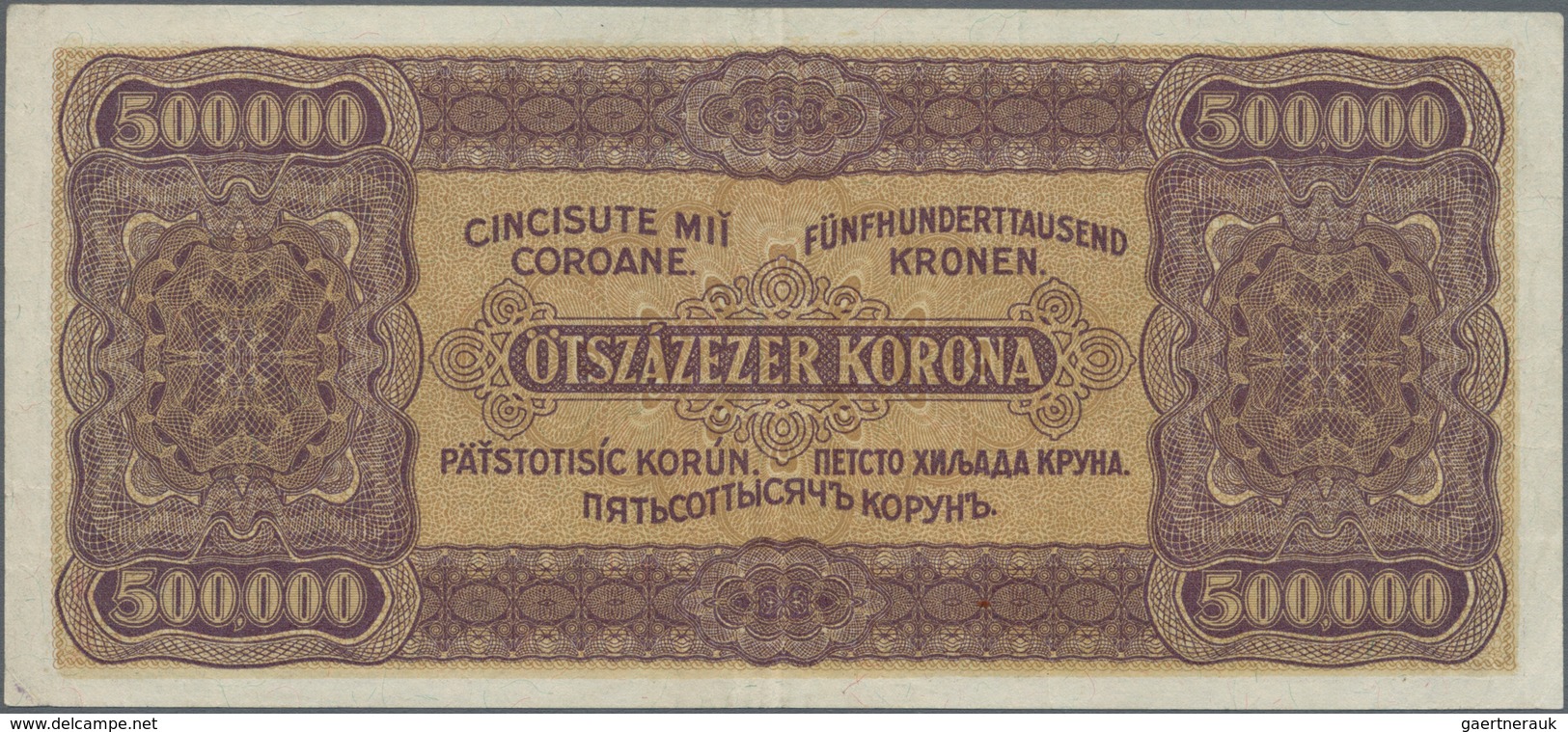 Hungary / Ungarn: Ministry Of Finance 40 Pengö Overprint On 500.000 Korona ND(1925), P.87b, Second H - Ungarn