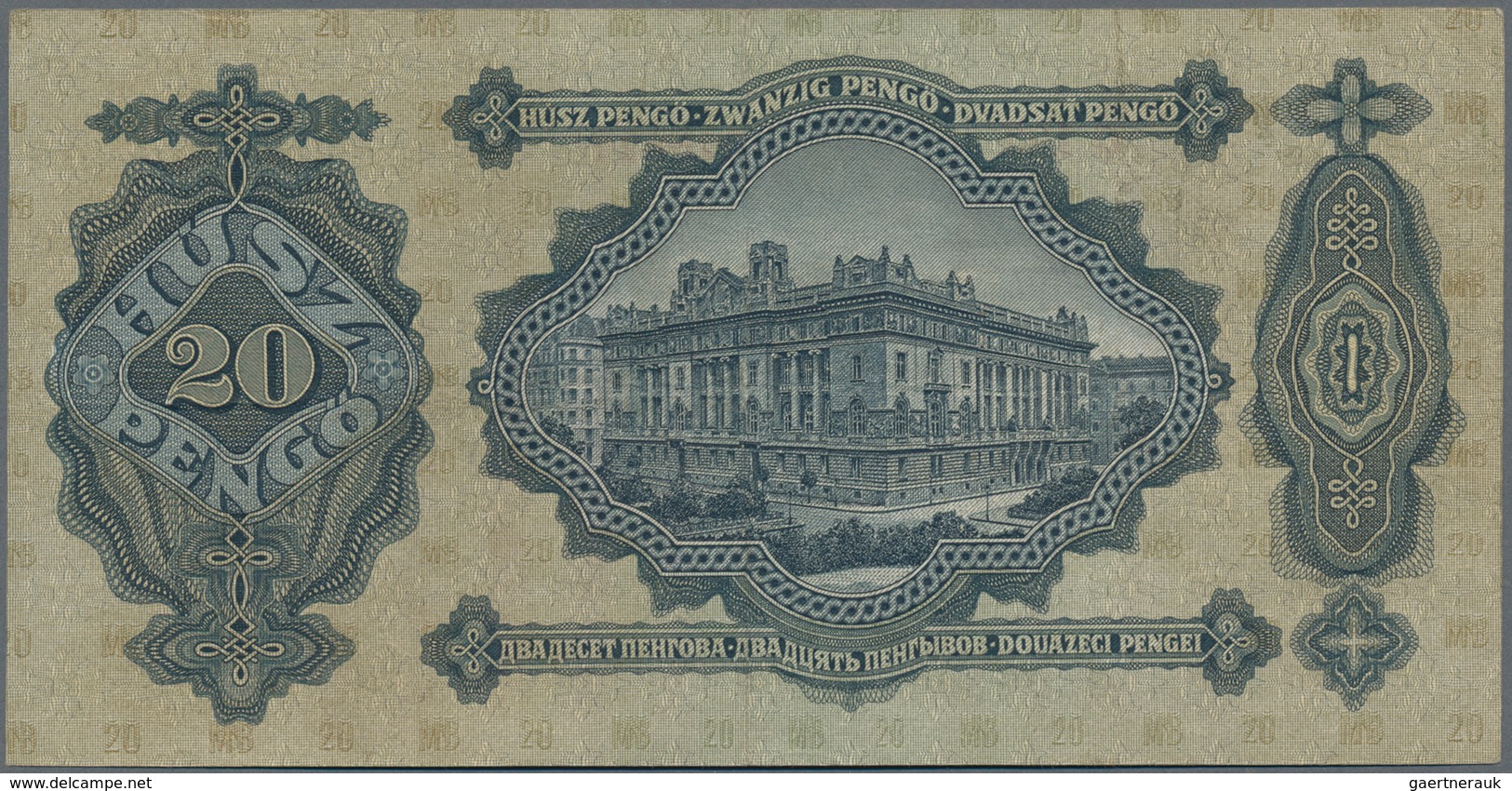 Hungary / Ungarn: Very Interesting Set Of The 20 Pengö 1930, P.97, Comprising The Issued Note In VF, - Ungarn