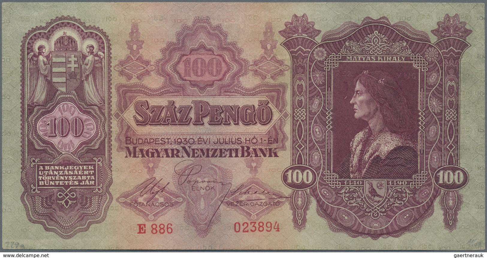 Hungary / Ungarn: Set With 3 Different Types Of The 100 Pengö 1930, P.98, Containing The Issued Note - Ungarn