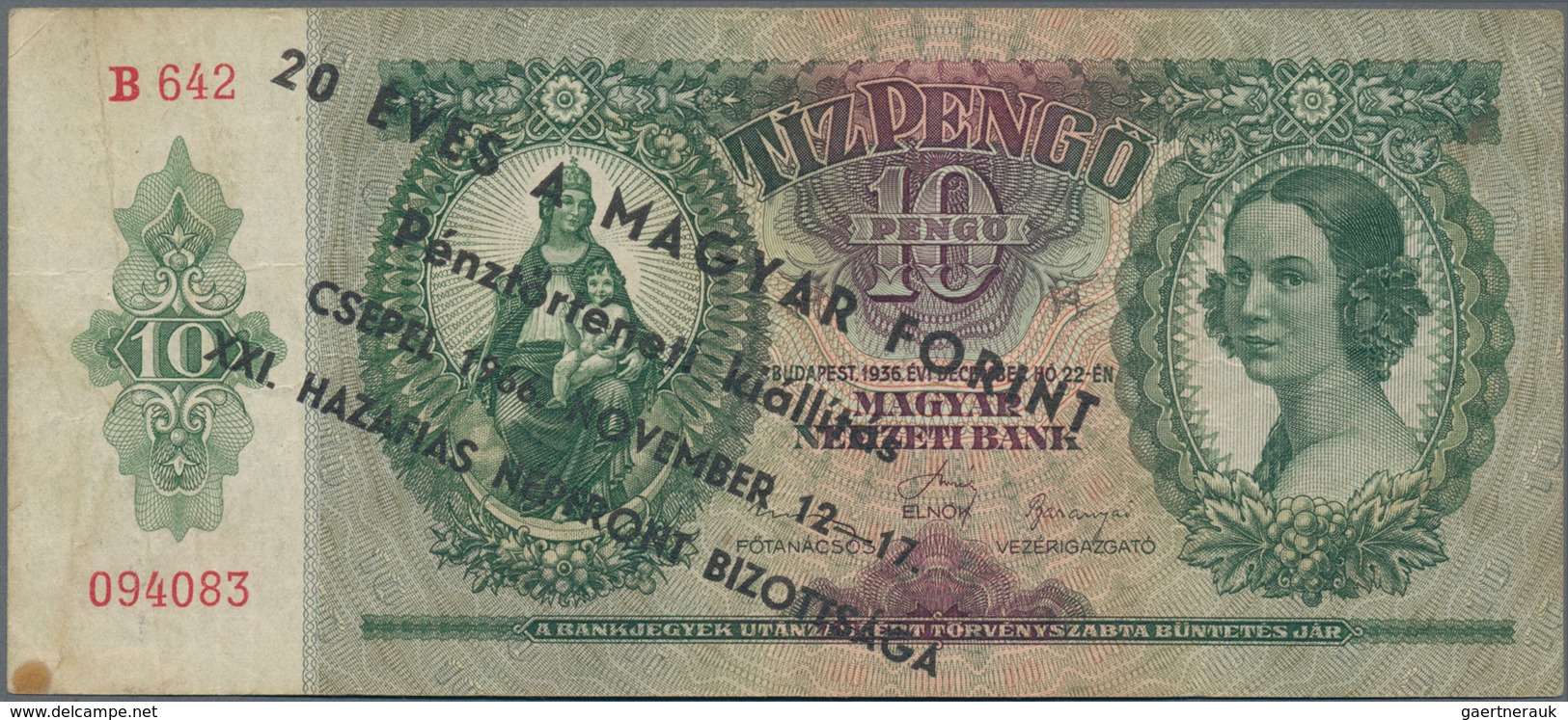 Hungary / Ungarn: Nice Set With 3 Different Variations Of The 10 Pengö 1936 P.100, First One The Iss - Ungarn