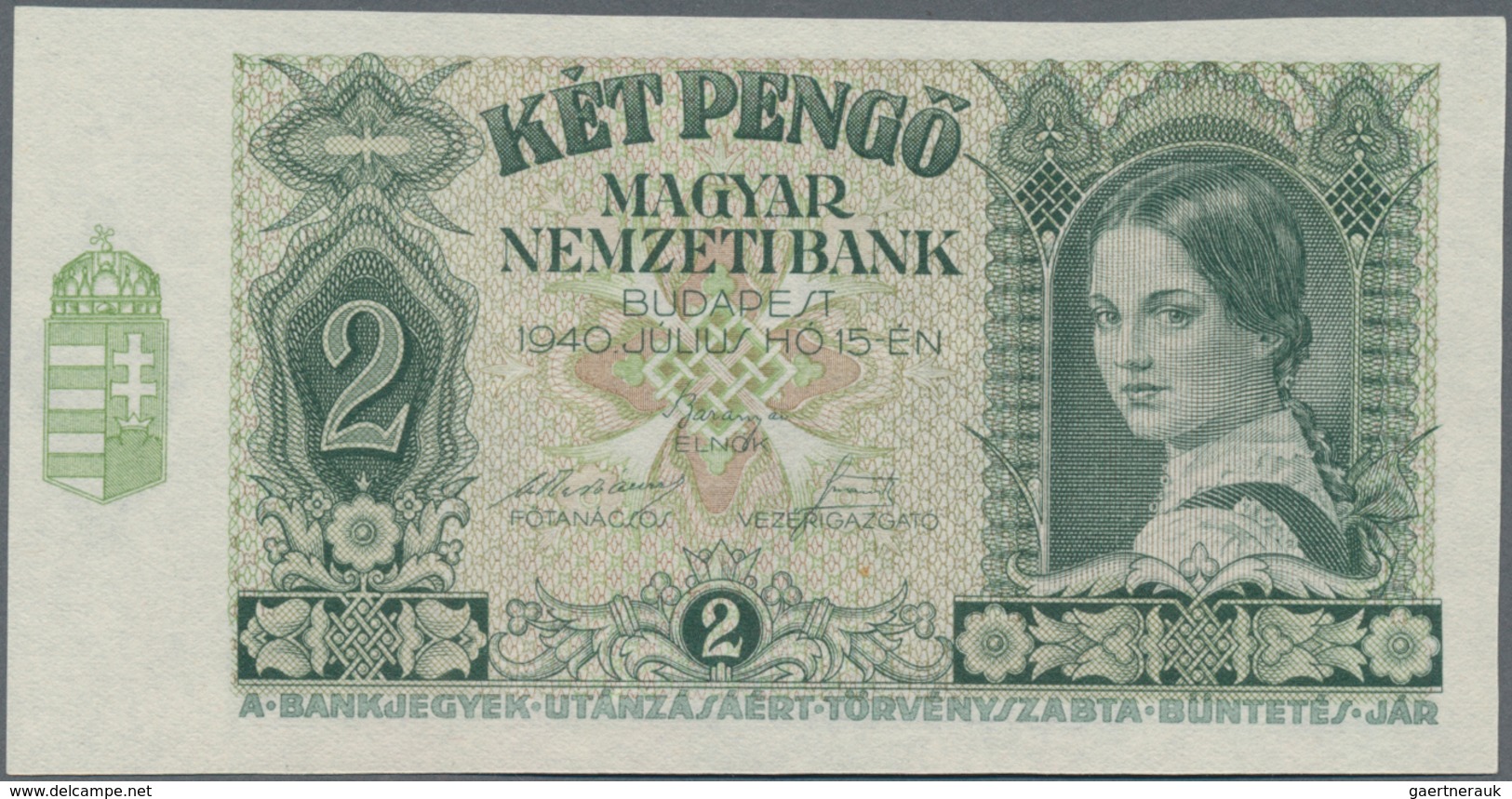 Hungary / Ungarn: Small Lot With 3 Banknotes Of The 1938-1940 Series With 1 Pengö 1938 P.102, 5 Peng - Hongrie