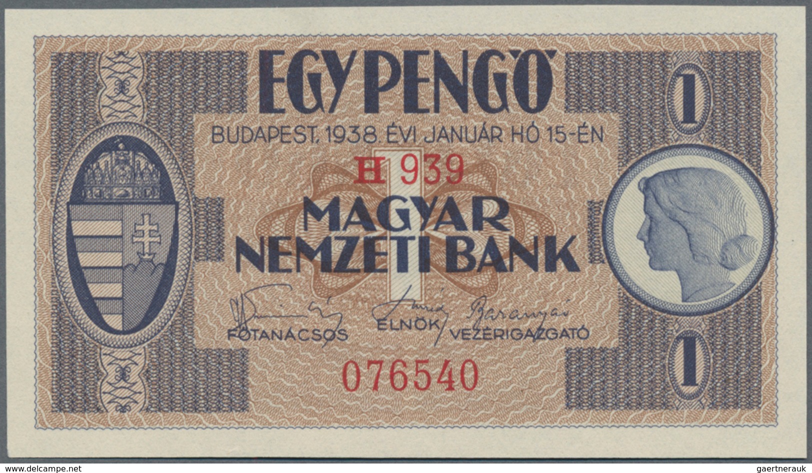 Hungary / Ungarn: Small Lot With 3 Banknotes Of The 1938-1940 Series With 1 Pengö 1938 P.102, 5 Peng - Hongrie