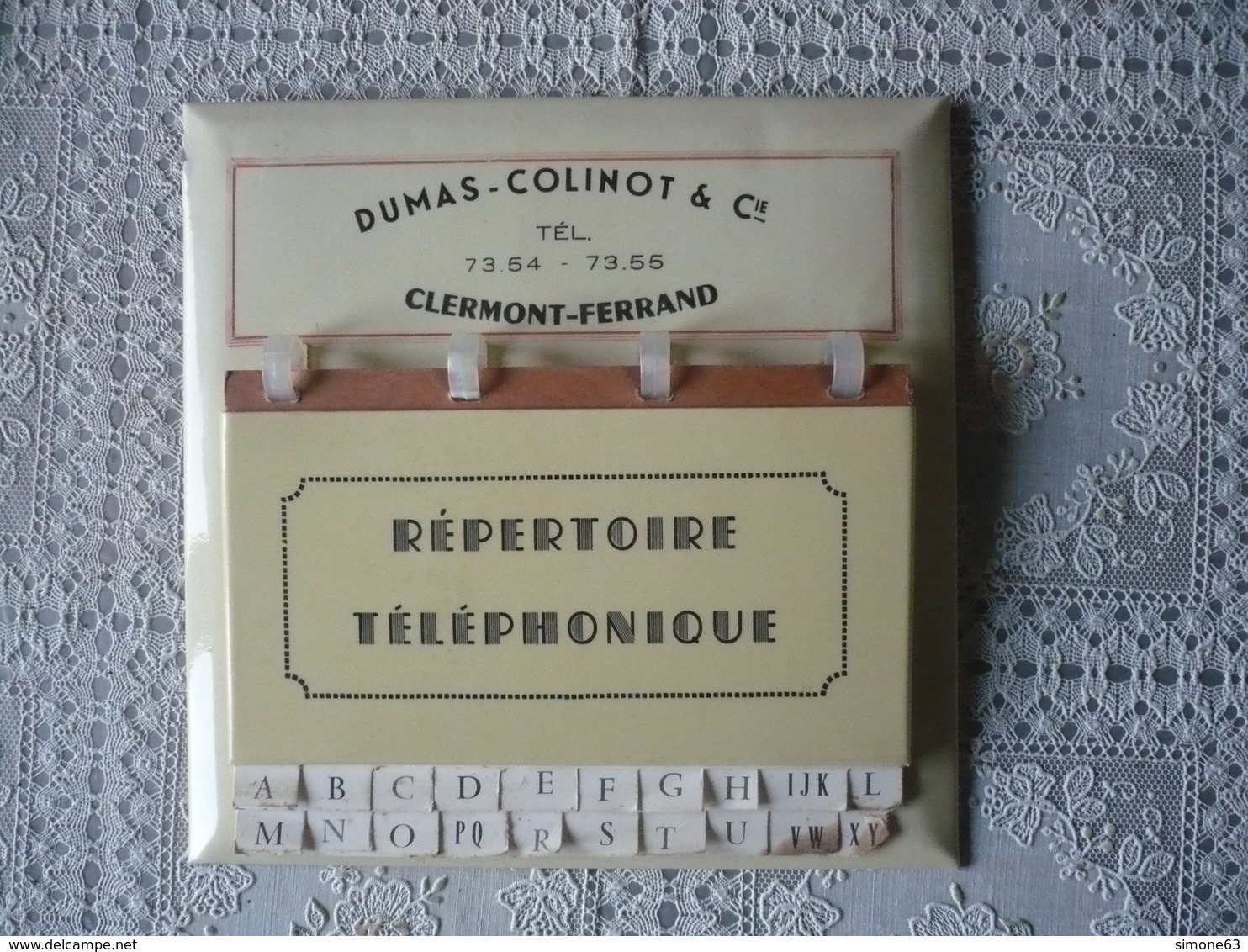 D 63 - Vintage - REPERTOIRE  TELEPHONIQUE -  GLACOIDE - Publicité - Dumas-colinot - Clermont-ferrand - Années 60 - Autres & Non Classés