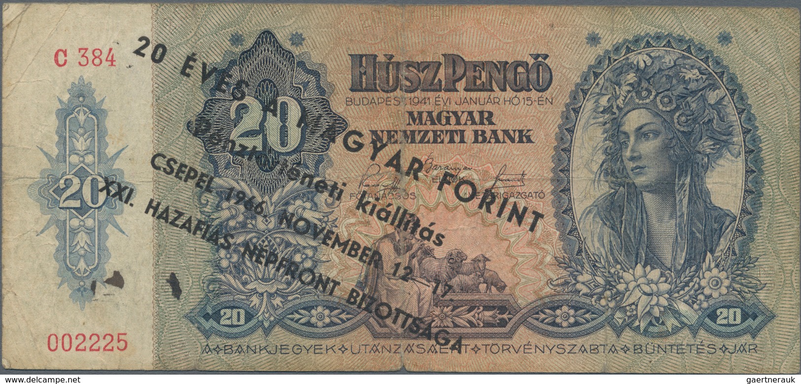 Hungary / Ungarn: Nice Set With 6 Different Variations Of The 20 Pengö 1941 P.109, First One The Iss - Hongrie