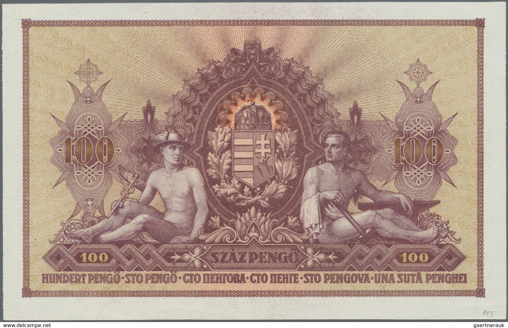 Hungary / Ungarn: 100 Pengö 1943, P.115 Issued By The Government Of Szálasi Ferenc In Veszprém In Pe - Ungarn