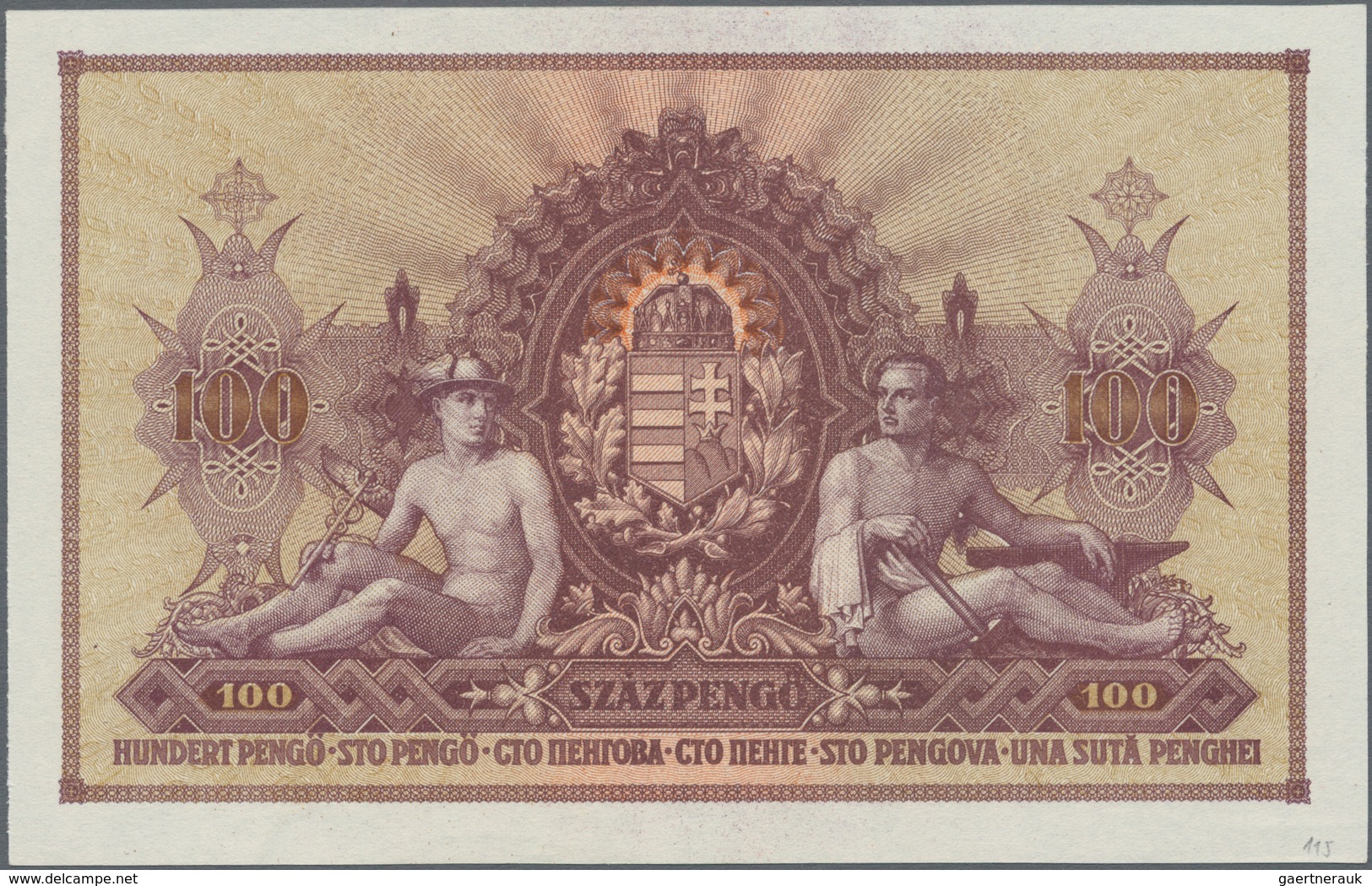 Hungary / Ungarn: 100 Pengö 1943, P.115 Issued By The Government Of Szálasi Ferenc In Veszprém In Pe - Hongrie