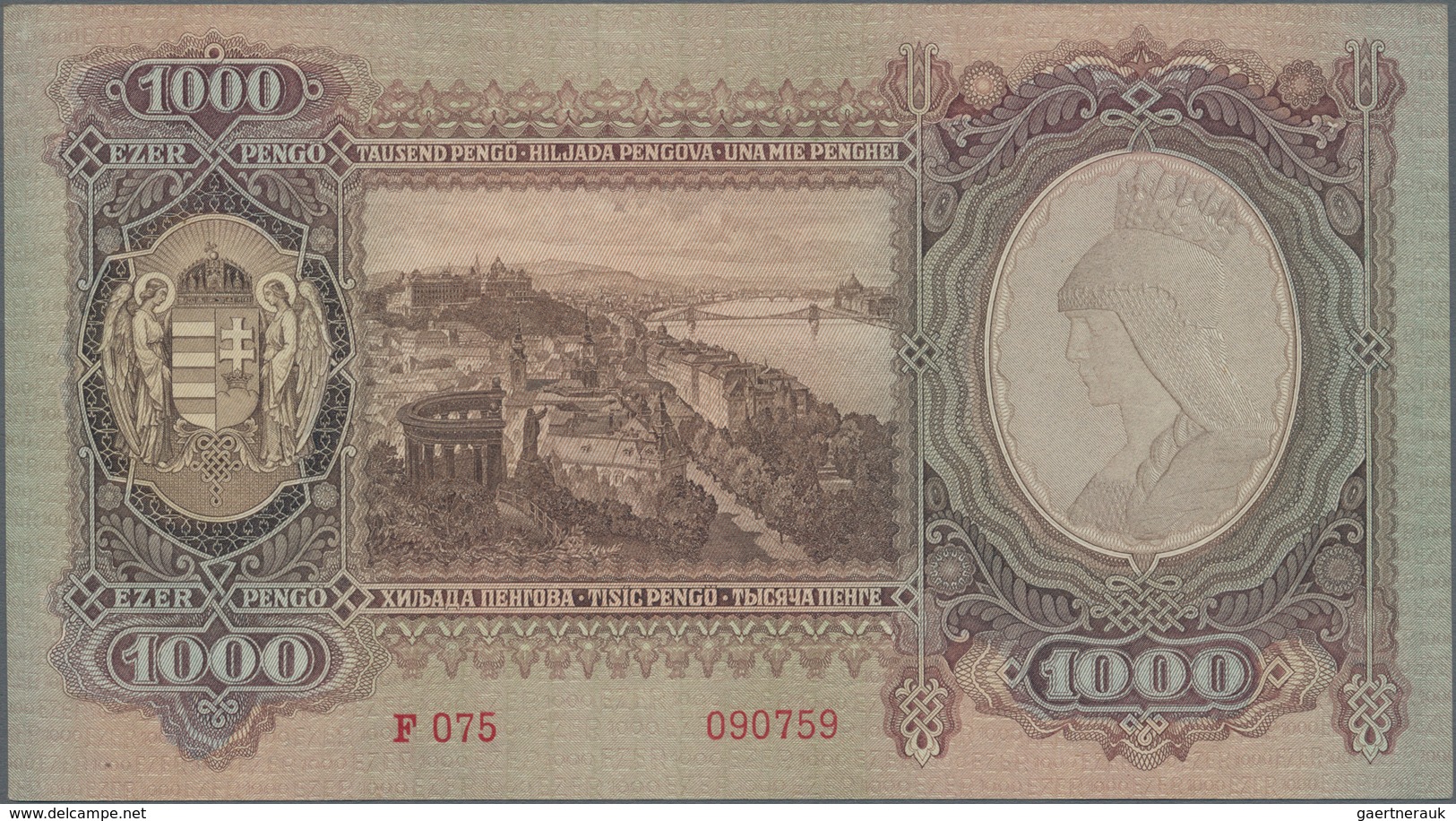 Hungary / Ungarn: Set With 3 Different Types Of The 1000 Pengö 1943, P.116, Containing The Issued No - Ungarn