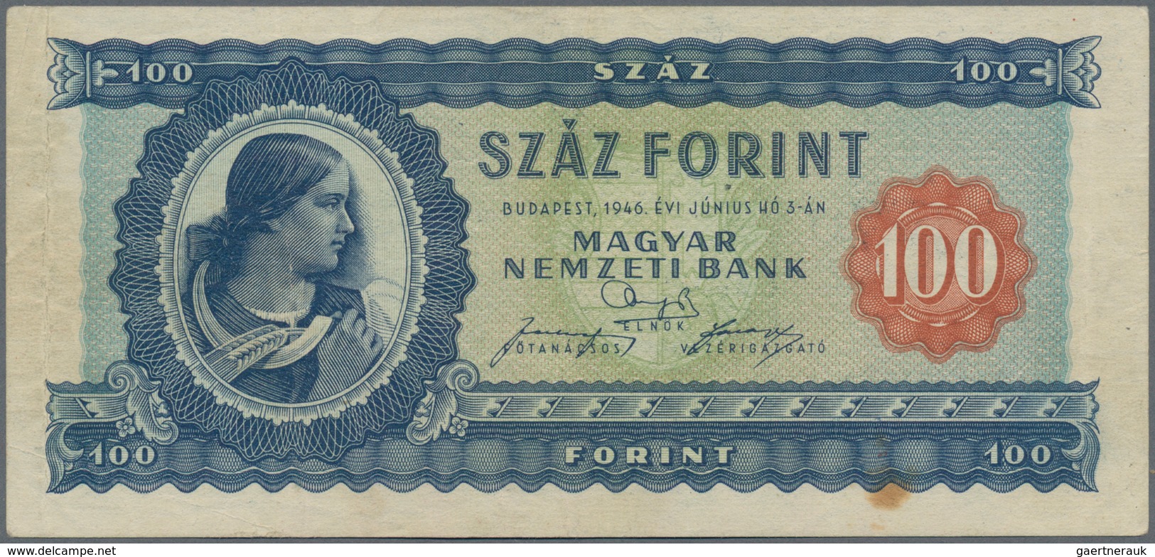 Hungary / Ungarn: Pair With 10 Forint 1946 P.159 (F With Small Graffiti) And 100 Forint 1946 P.160 ( - Hongrie