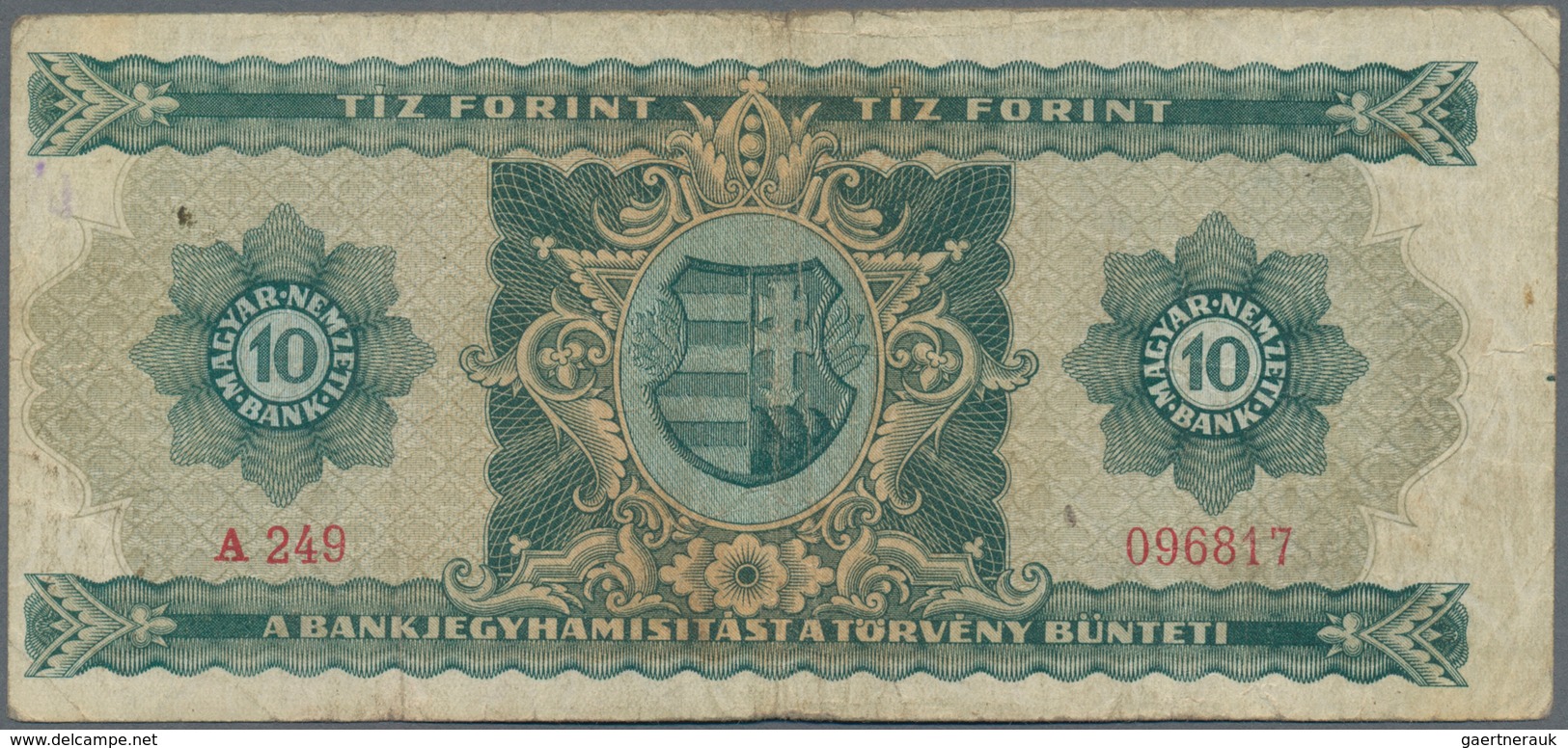 Hungary / Ungarn: Pair With 10 Forint 1946 P.159 (F With Small Graffiti) And 100 Forint 1946 P.160 ( - Hongrie