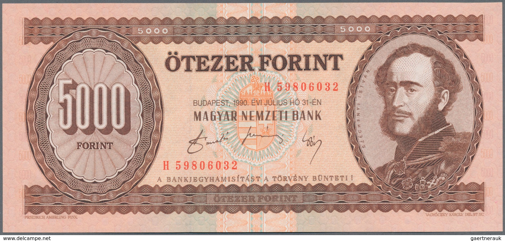 Hungary / Ungarn: Set With 11 Banknotes Of The 1990 Till 1995 Series With 100 Forint 1992 (UNC), 199 - Ungarn