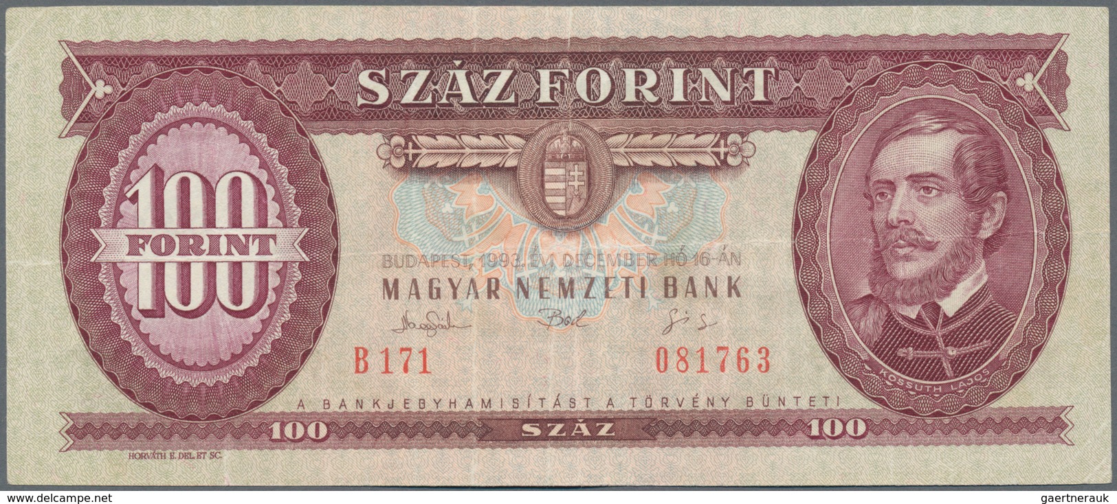 Hungary / Ungarn: Set with 11 banknotes of the 1990 till 1995 series with 100 Forint 1992 (UNC), 199