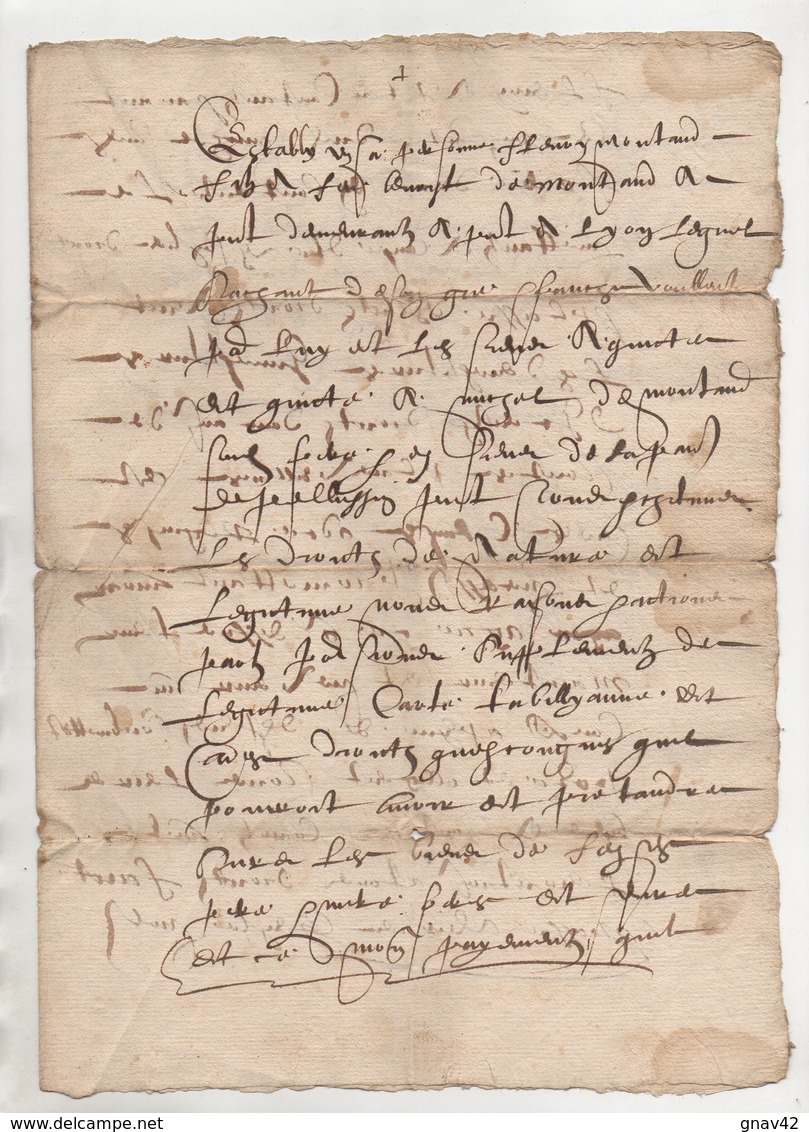 Vieux Papier XVII° Siècle - Manuscripts
