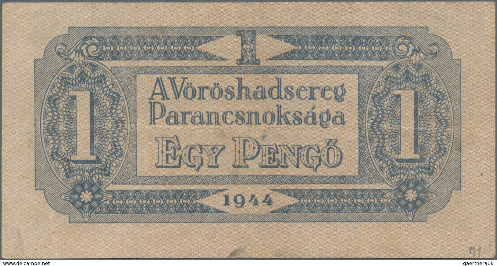 Hungary / Ungarn: Russian Occupation 1944, set with 10 banknotes 3x 1 Pengö (VF/XF), 2 (aUNC), 5 (aU