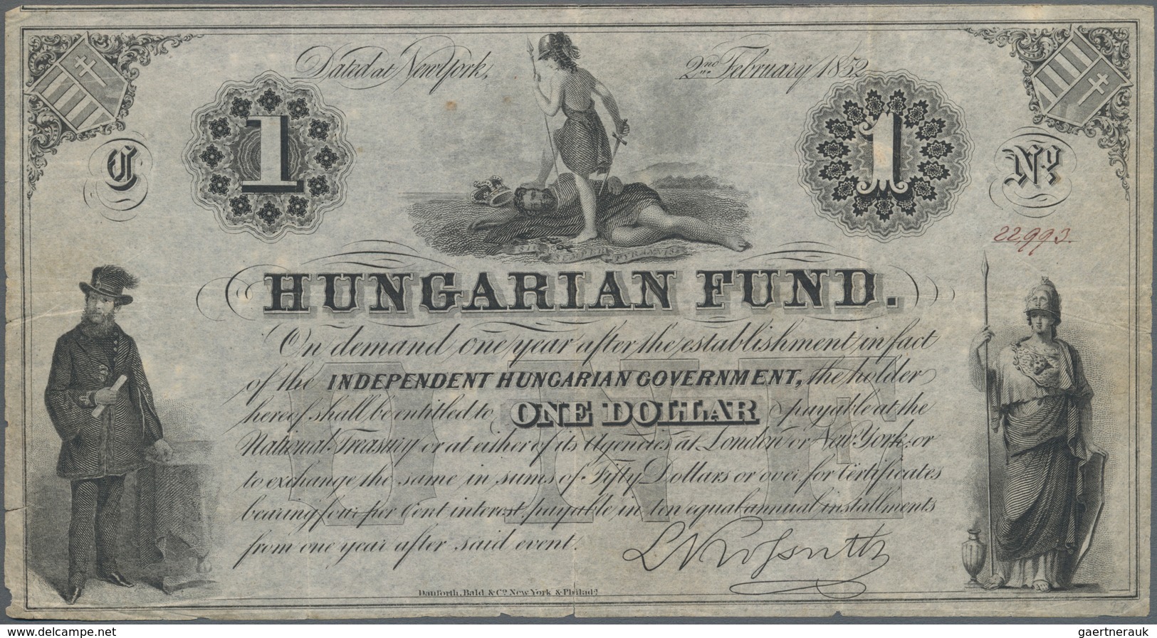 Hungary / Ungarn: Independent Hungarian Government - National Treasury, great lot with 4 banknotes 2