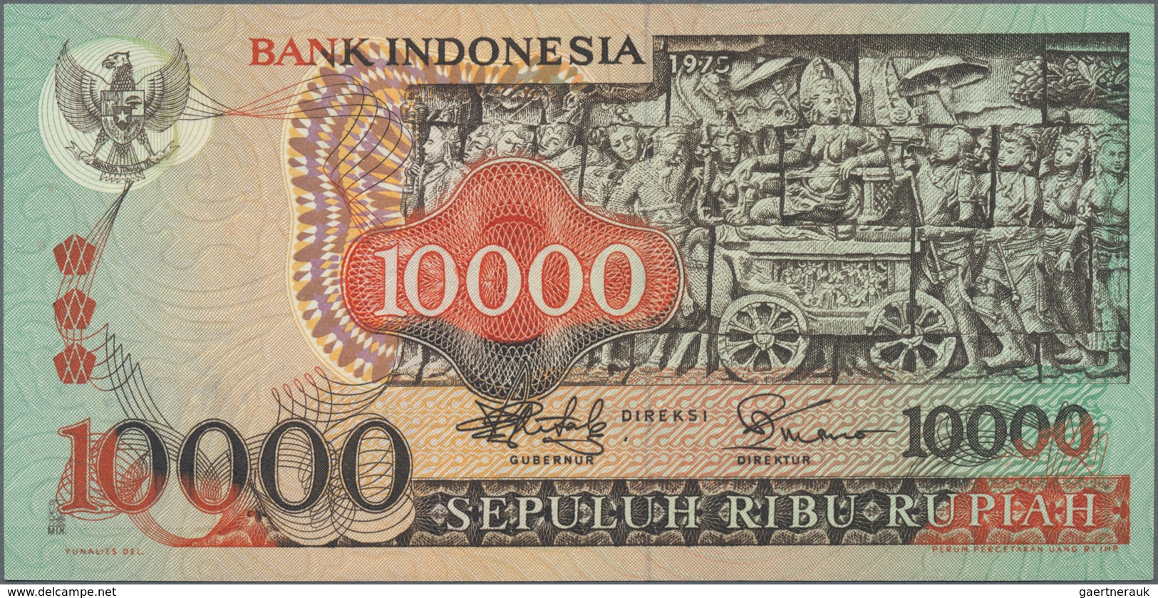 Indonesia / Indonesien: Bank Indonesia 10.000 Rupiah 1975, P.115 In Perfect UNC Condition. Highly Ra - Indonesien