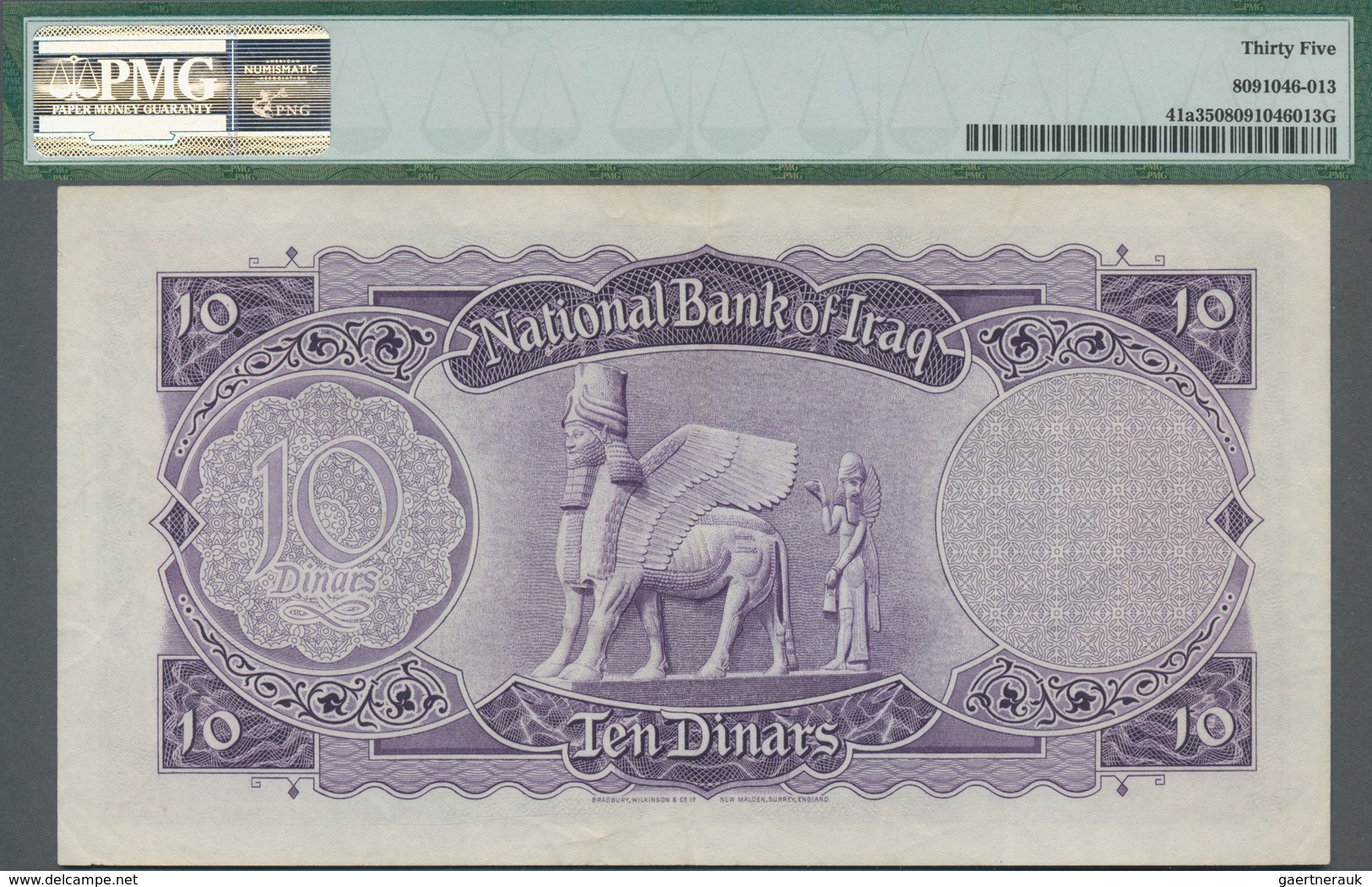 Iraq / Irak: National Bank Of Iraq 10 Dinars L.1947 (1955), P.41a, Great Condition With A Few Folds - Iraq