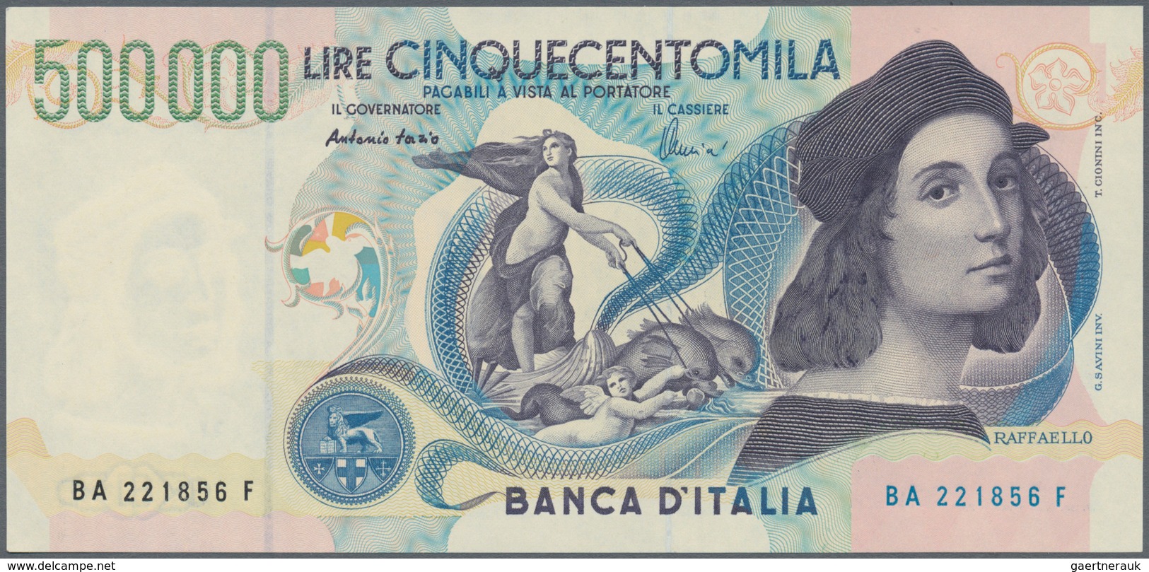 Italy / Italien: 500.000 Lire 1967 P. 118, S/N BA221856F, Crisp Original, Bright Original Colors, On - Autres & Non Classés
