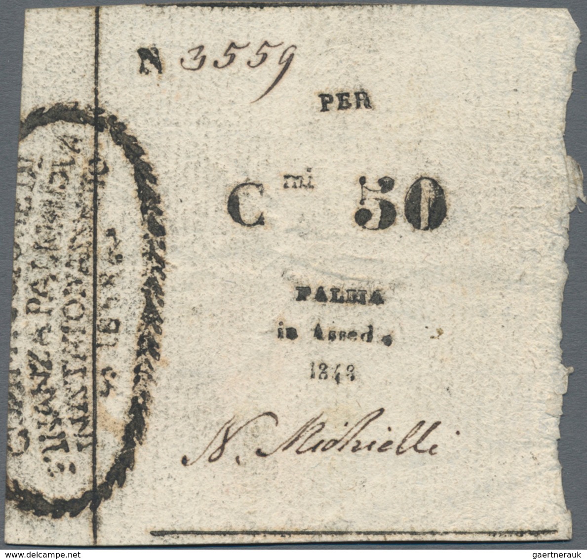 Italy / Italien: Commissione Di Finanza, Palmanova, 50 Centisimi 1848, P.S245 (Richter B48), Soft Ve - Andere & Zonder Classificatie