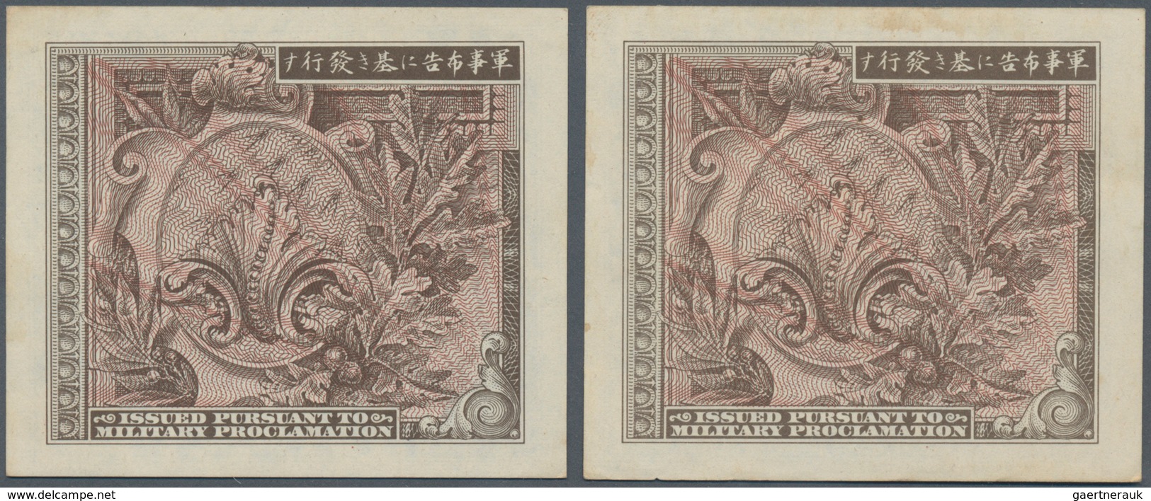 Japan: Allied Military Command Set With 4x 10 Sen ND(1945), Letter "B" In Underprint With Serial Num - Japan