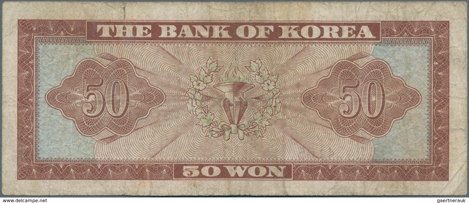 Korea: 50 Won ND(1962), P.34a In F/F- - Korea, South