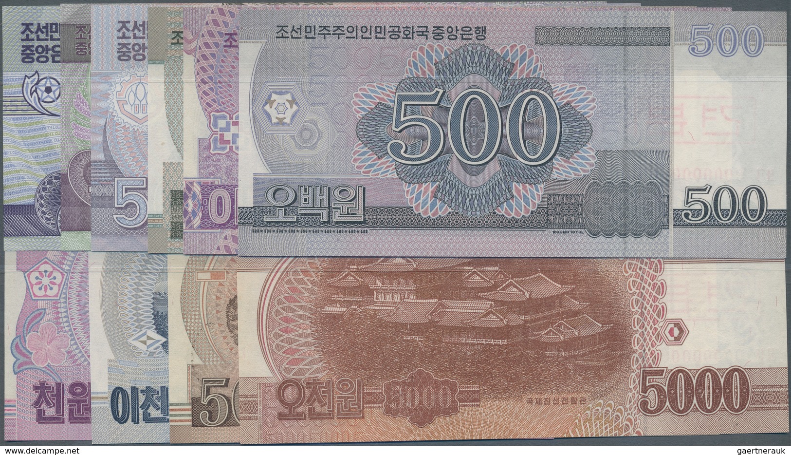 Korea: Set With 10 Specimen Series 2002-2013 With 5, 10, 50, 100, 200, 500, 1000, 2000 And 5000 Won - Korea, South